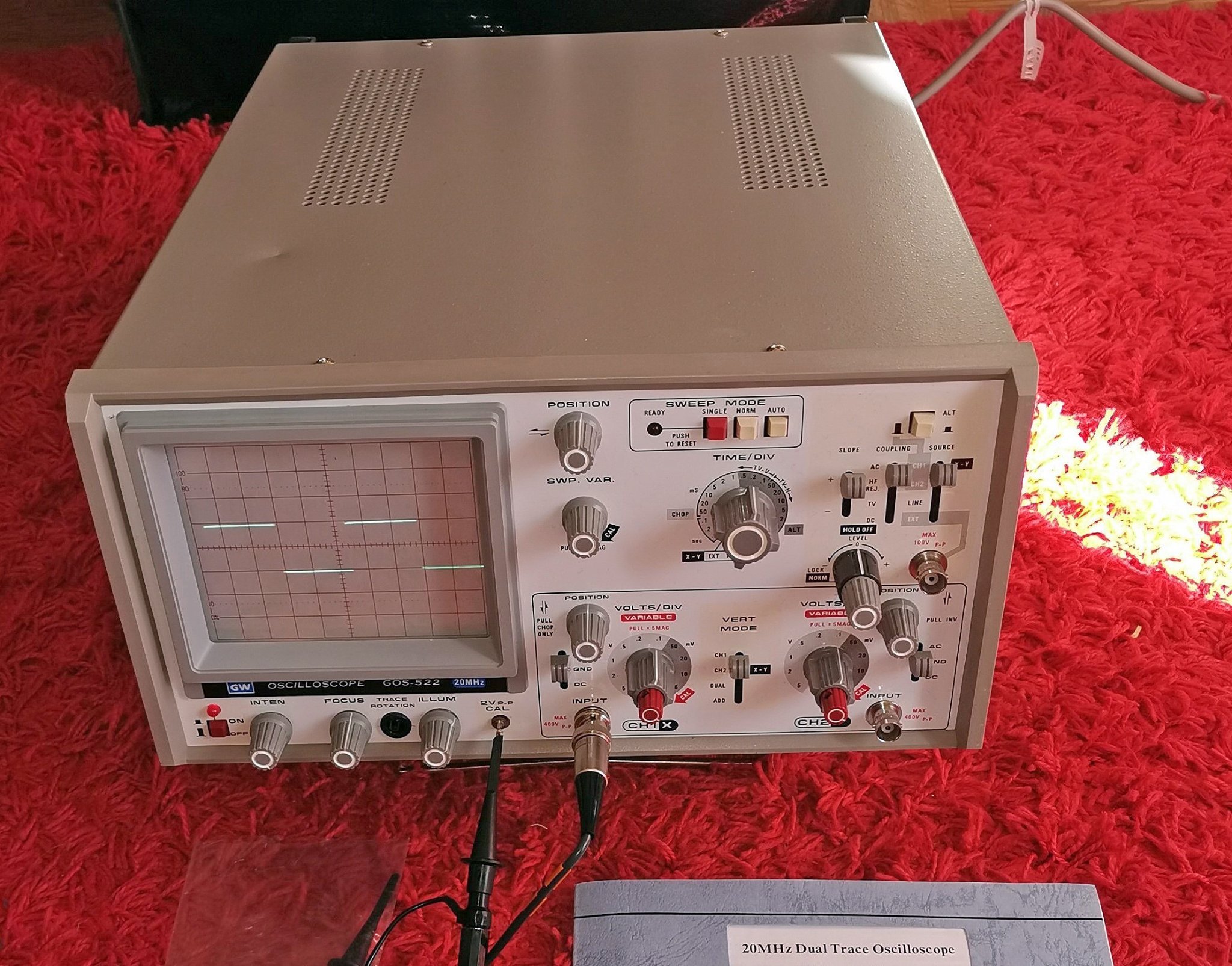 Oscilloscope GW Dual Trace GOS522, 20 MHz (408853005) ᐈ Köp på Tradera