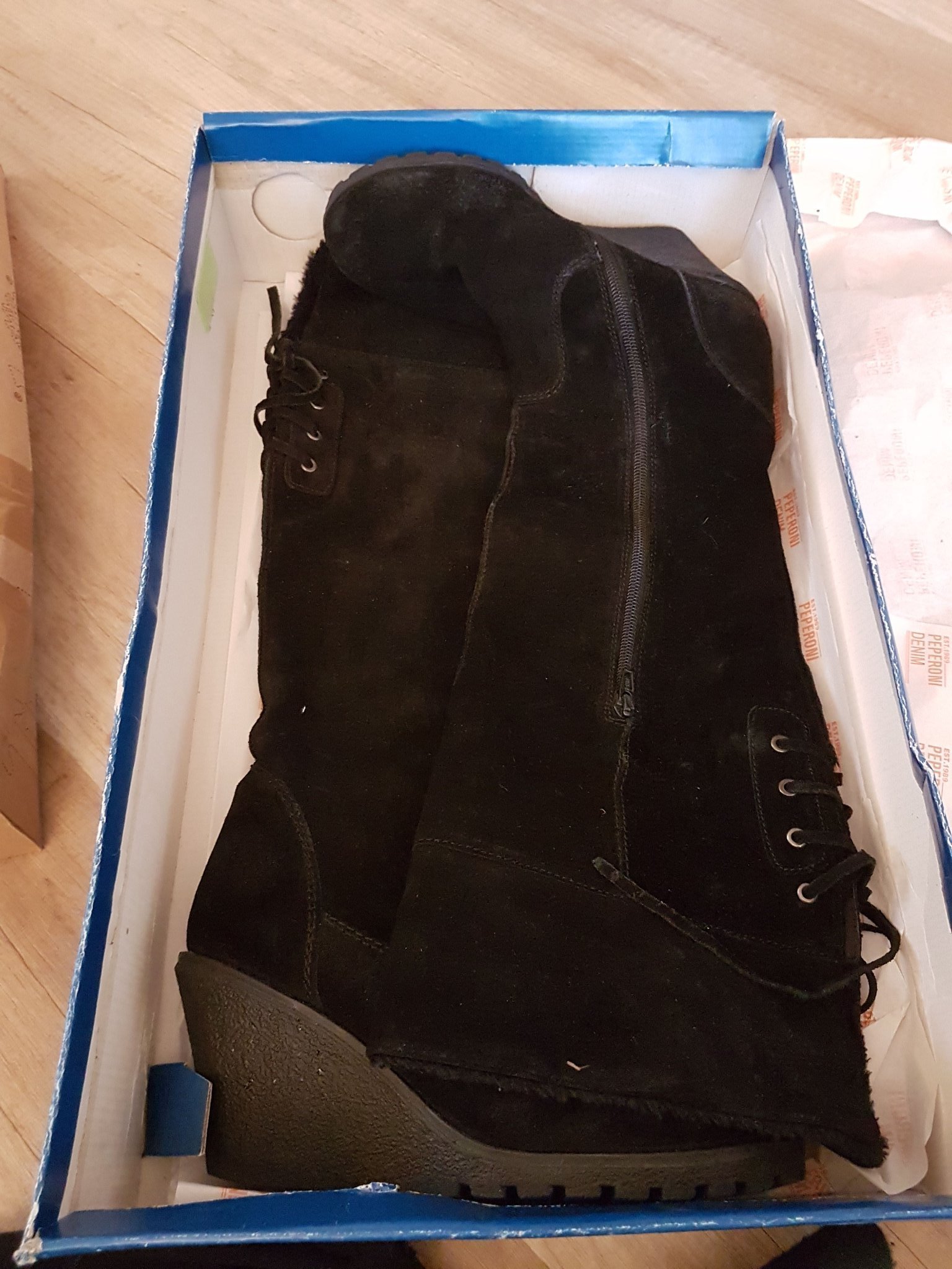 Peperoni stövlar dam höstvinter kilklack 38 (381485851) ᐈ Stövlel från Peperoni till dam.