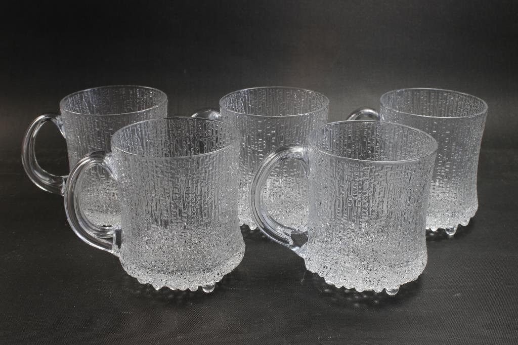Iittala 5x Ölstop Ultima Thule - Glas Ölglas Tapio Wirkkala