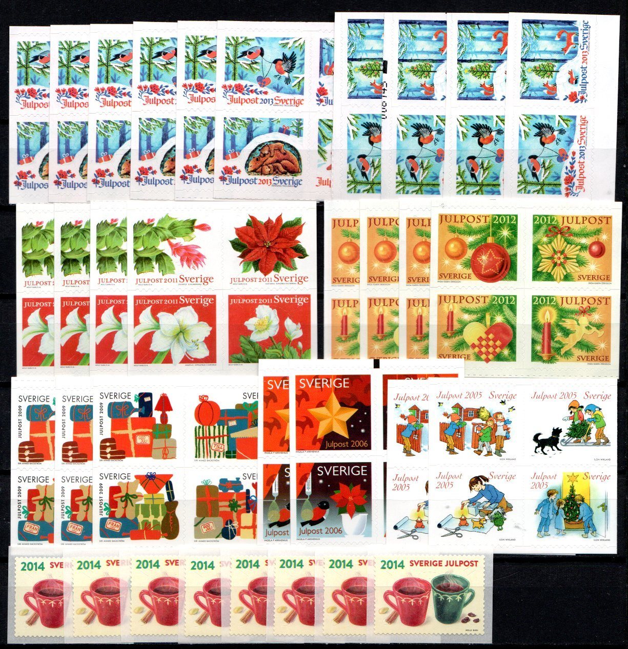 100 självhaftande julpostfrimärken .. (341497126) ᐈ primexchange på Tradera