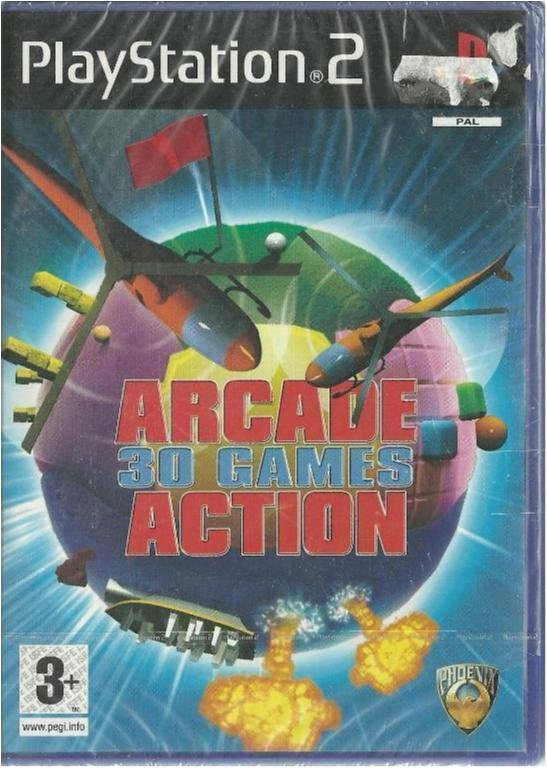 ARCADE -30 GAMES ACTION ( INPLASTAT PS2 SPEL)