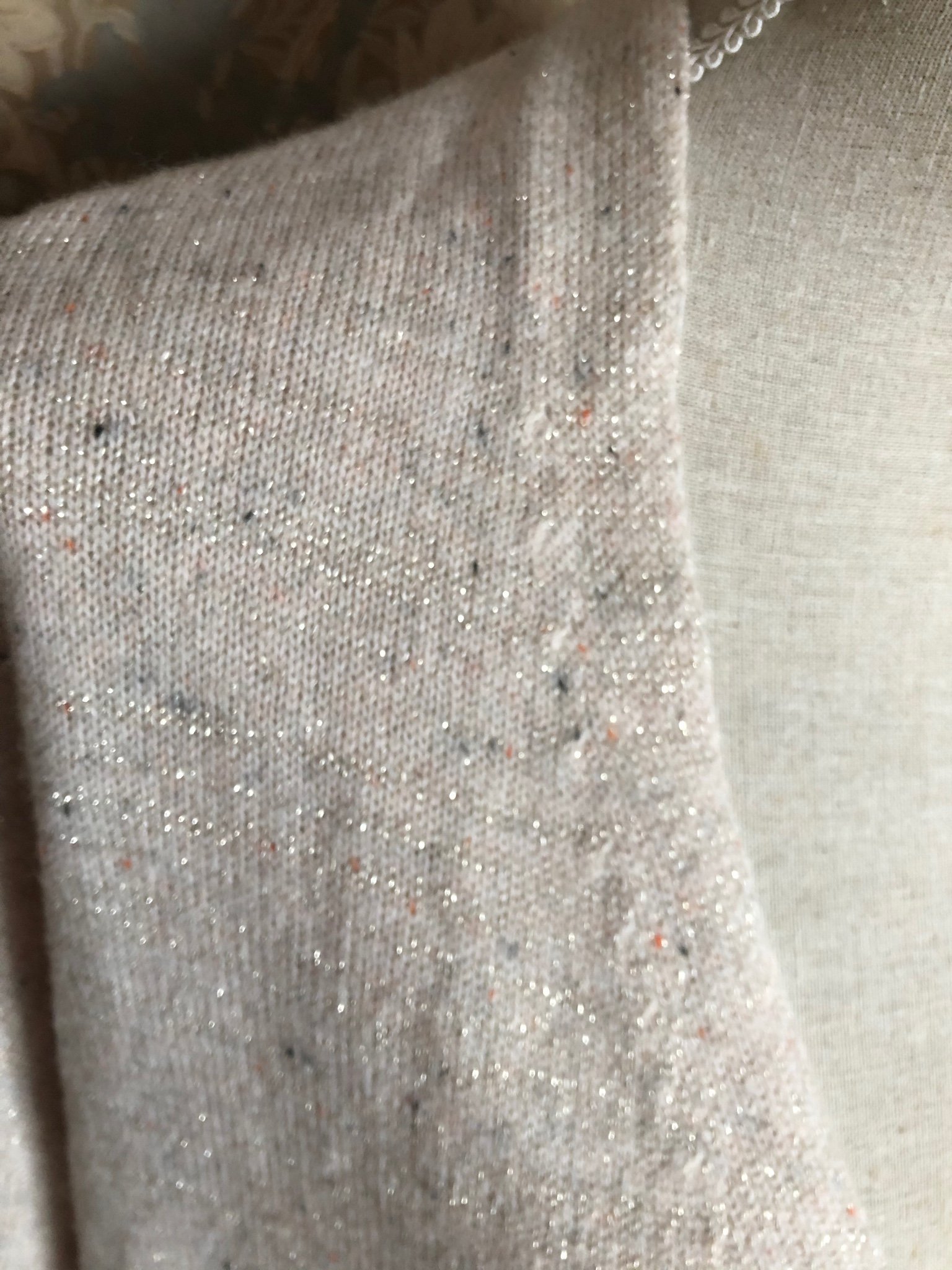 17 - H&M glittrig kofta i ull strlk S