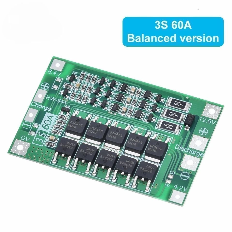3s 60A bms 12.6v bms batteriskyddskort med bal.. | Köp på Tradera ...