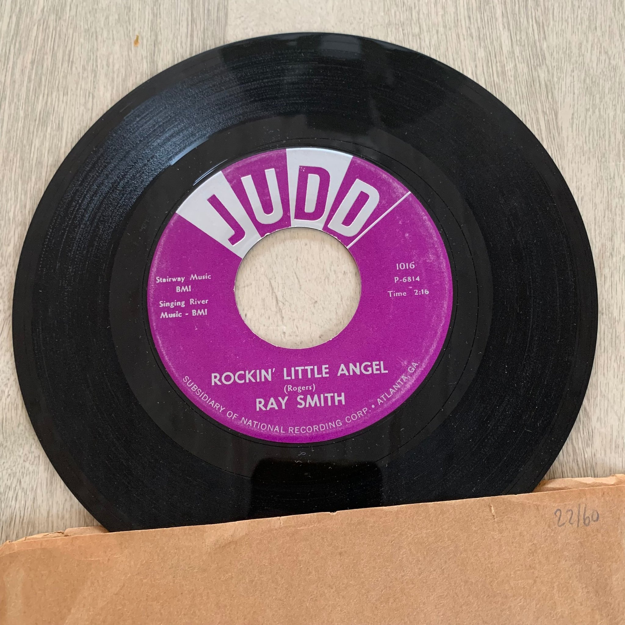 Ray Smith Rockin' Little Angel / That's All Right Judd 1016 RP