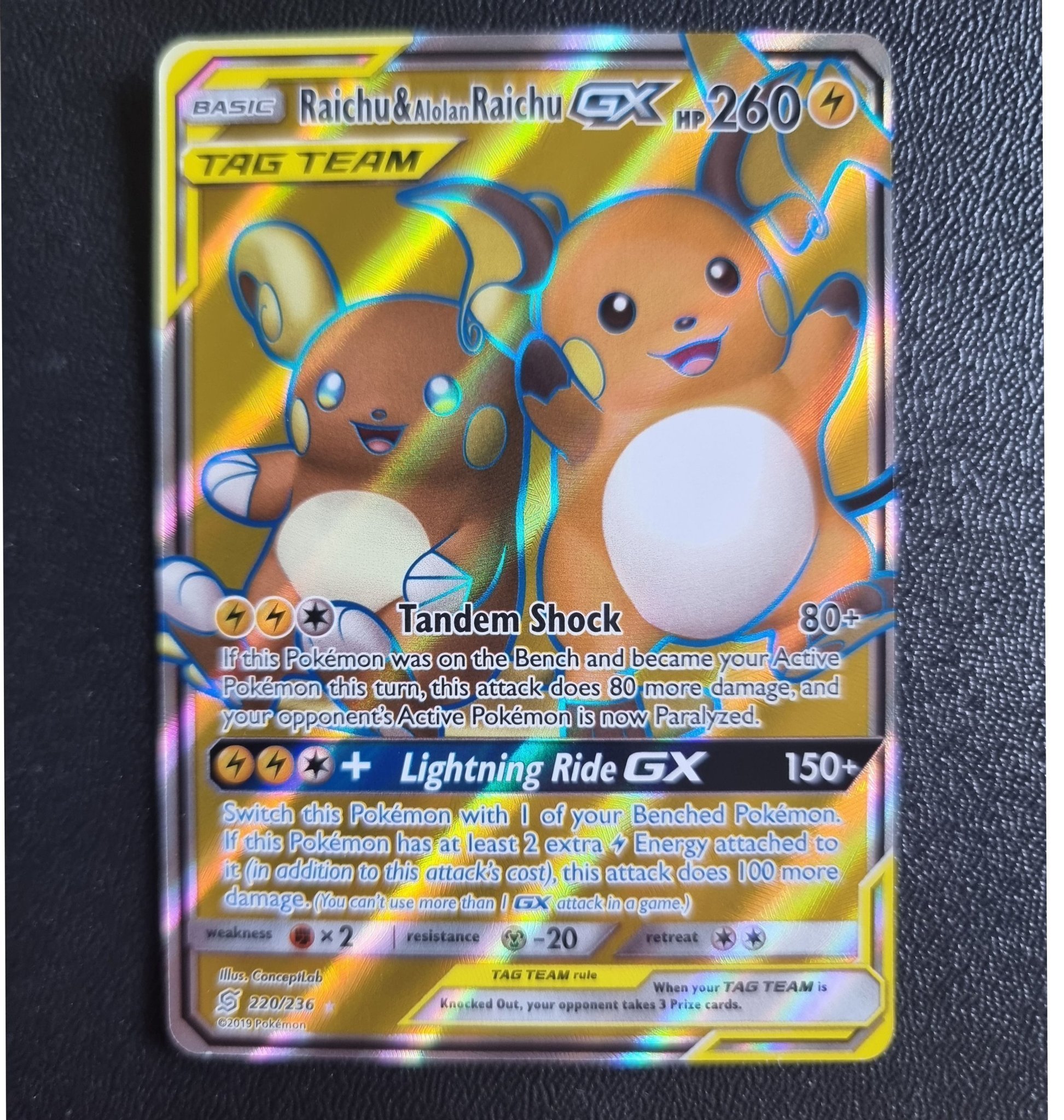 Raichu & Alolan Raichu GX TAG TEAM Full Art 220.. Köp på Tradera (610415468)