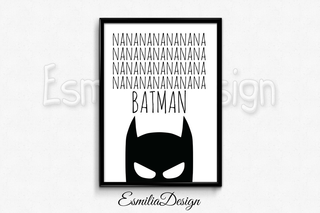 A4 poster till tavla i barnrum batman inredning barn på tradera.com