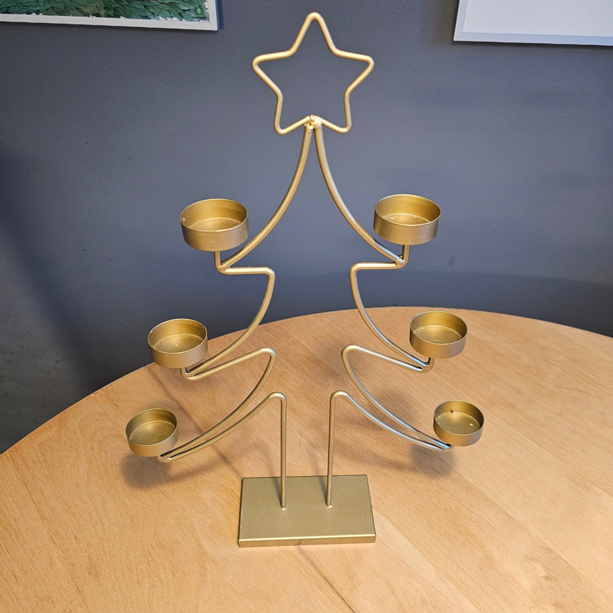 Julpynt ljusstake värmeljus julgran gran stjärn.. Köp på Tradera