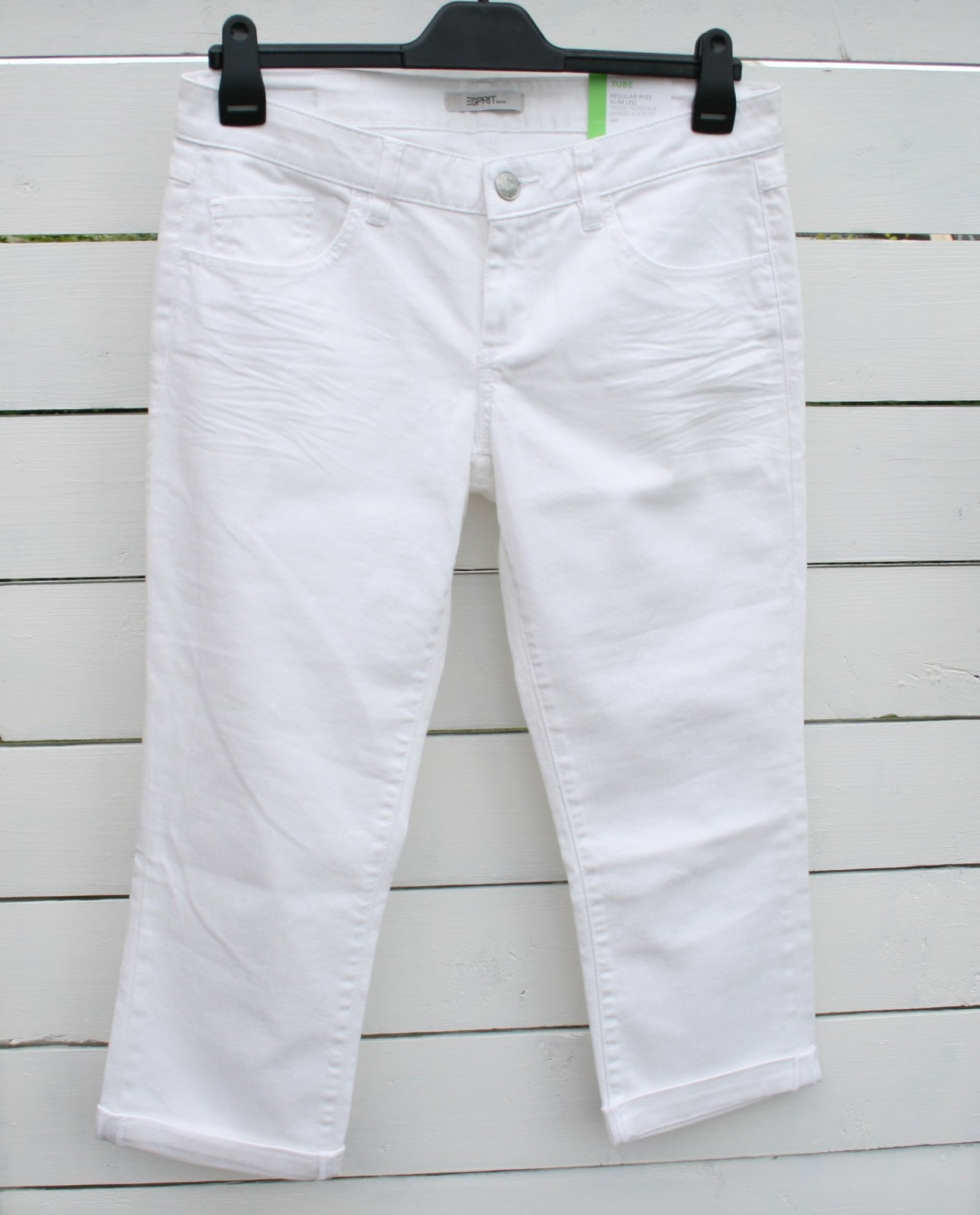 ESPRIT Slim Fit Tube Capri/Jeans/Byxor. Stl 29" (38/40) Vita - NYA MED TAG!
