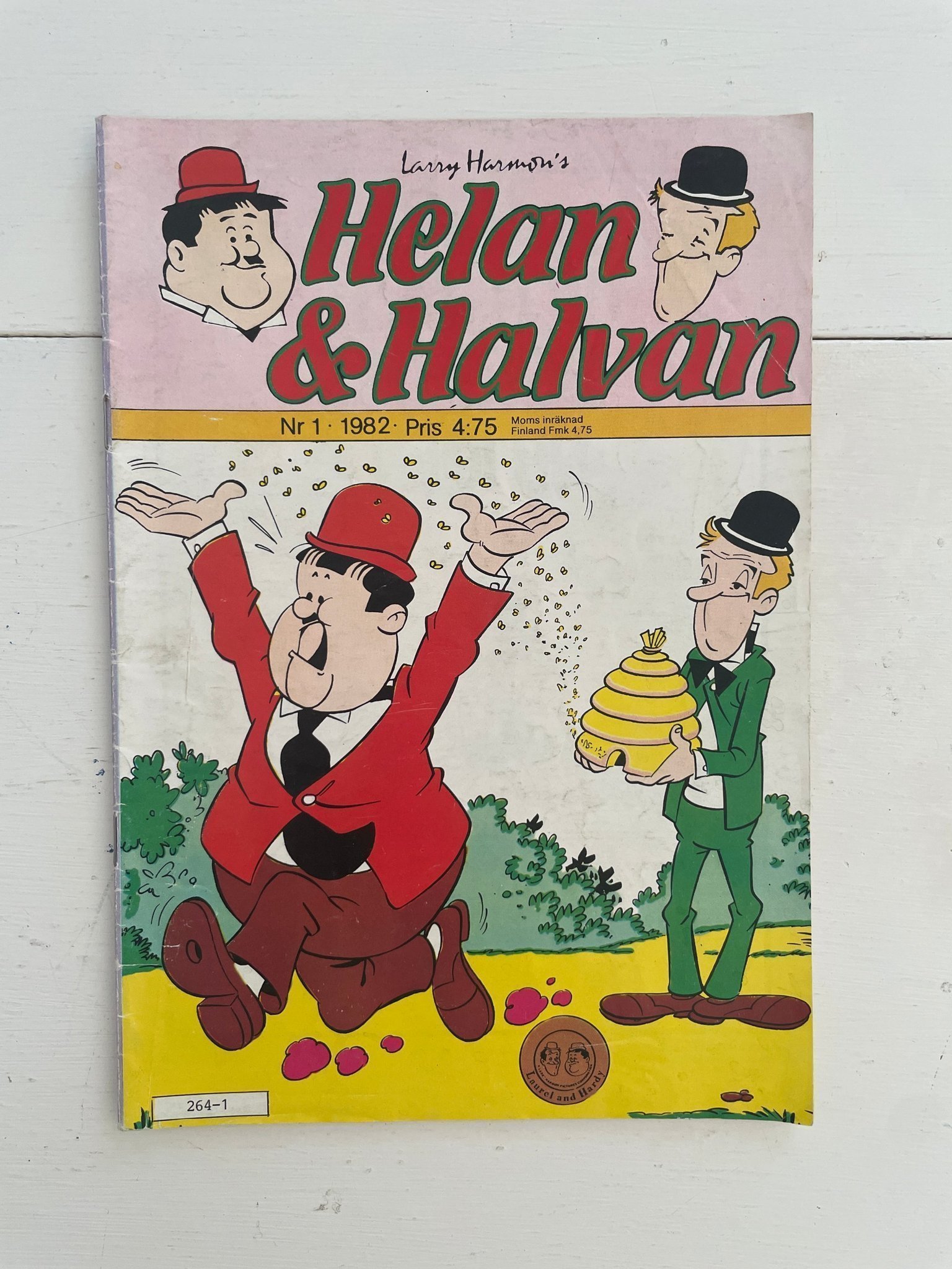Helan & Halvan - Nr 1 - 1982 Klassisk svensk serietidning Retro humor Begagnad