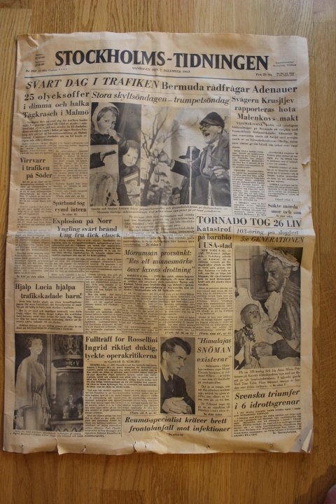 StockholmsTidningen 7 december 1953 (406071219) ᐈ Köp på Tradera