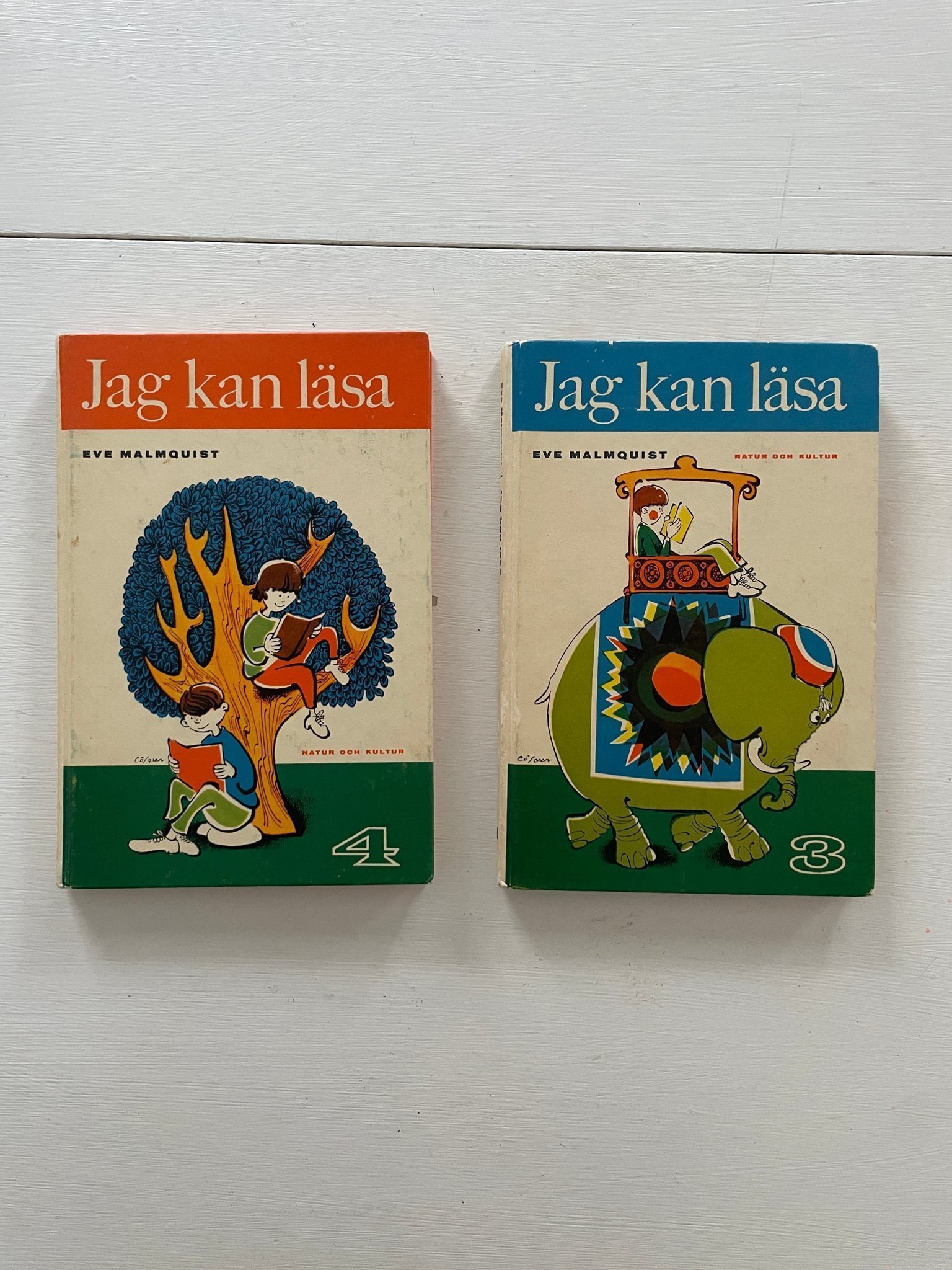 Jag kan läsa 3 & 4 av Eve Malmquist, 1957 populär inredningsdetalj & stil