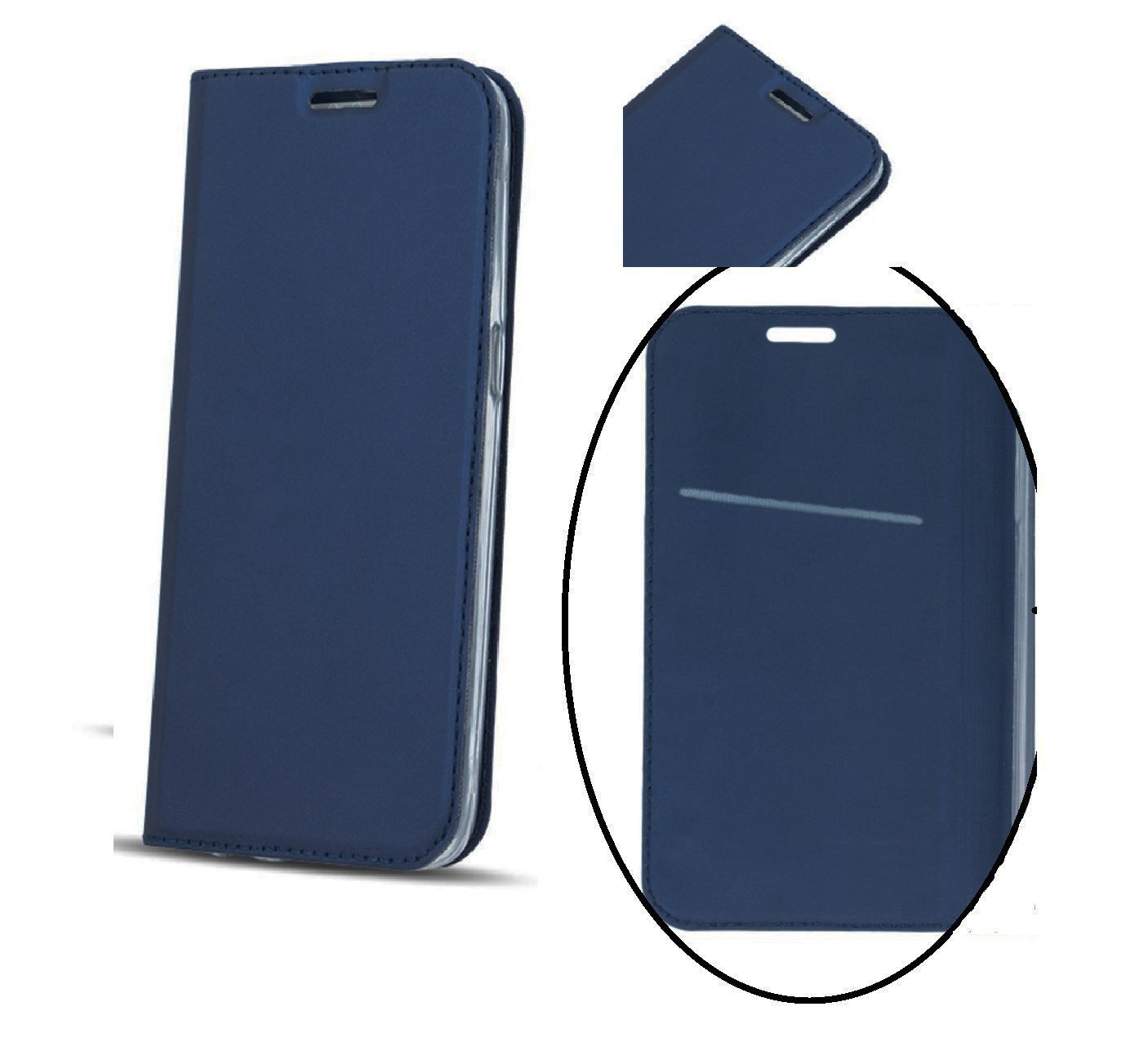 iPhone 7 / 8 Smart Premium, Flip Case Mobilplånbok - Mörkblå