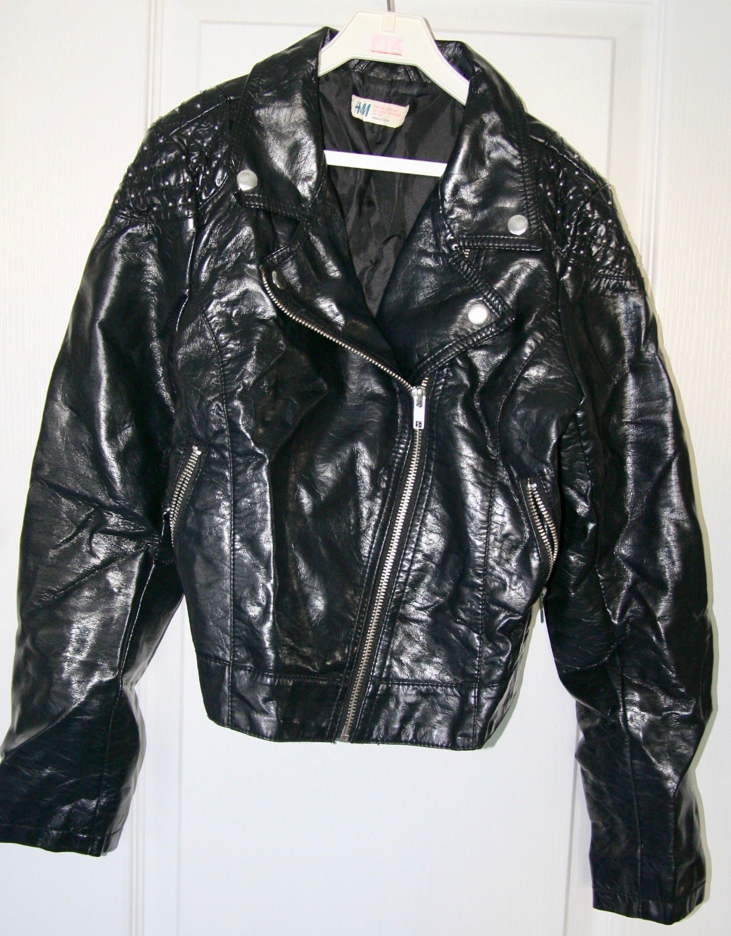 Skinnjacka MC modell stl 158 barn (401118212) ᐈ Köp på Tradera skinnjacka barn pojke