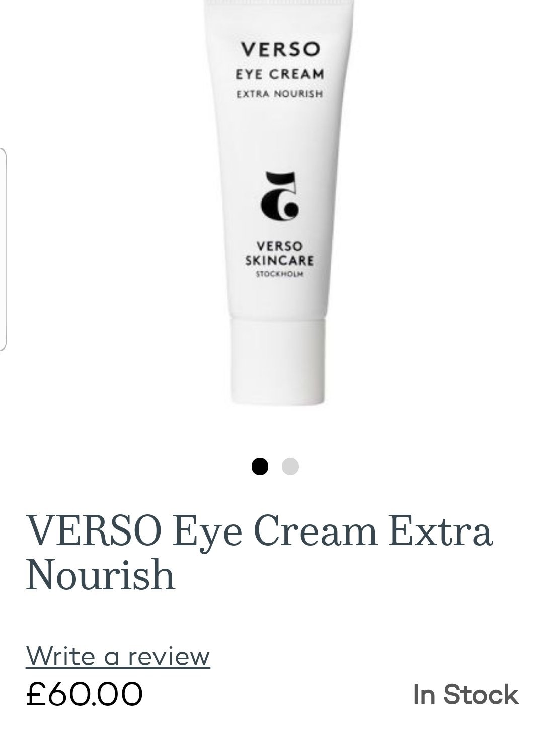 verso eye cream extra nourish