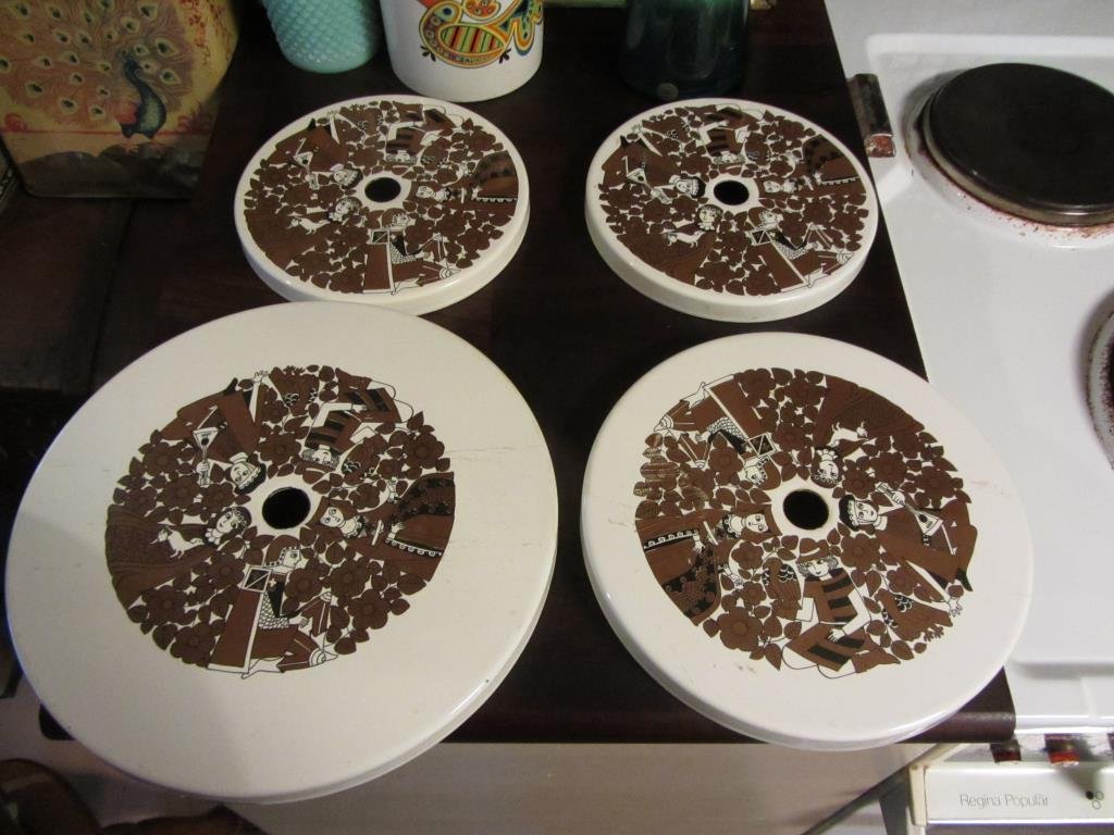 Spisplattorskydd Spisskydd Retro Mönster Spisplattor skydd