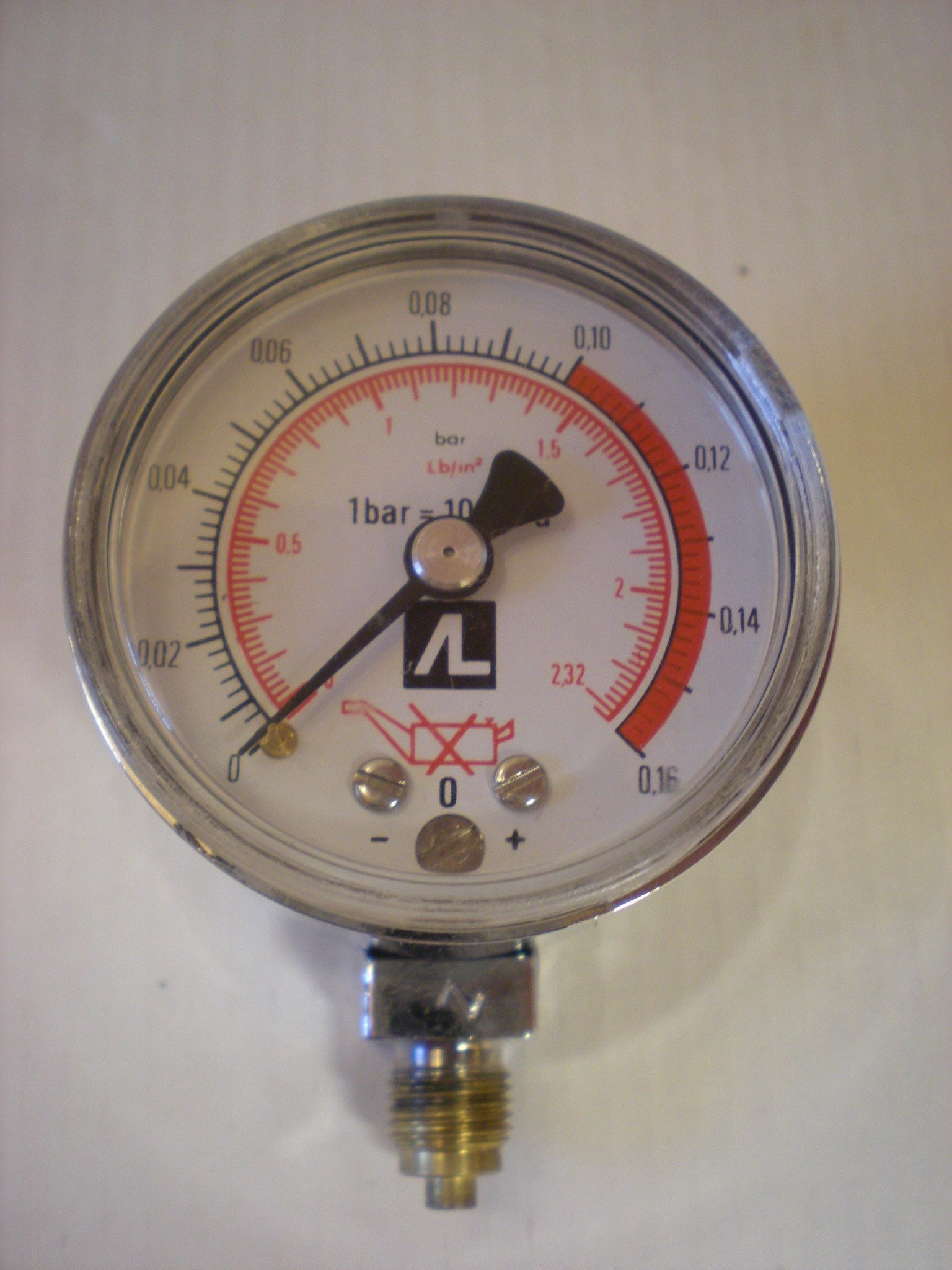 Manometer 0-0,16 bar (405836286) ᐈ Köp på Tradera