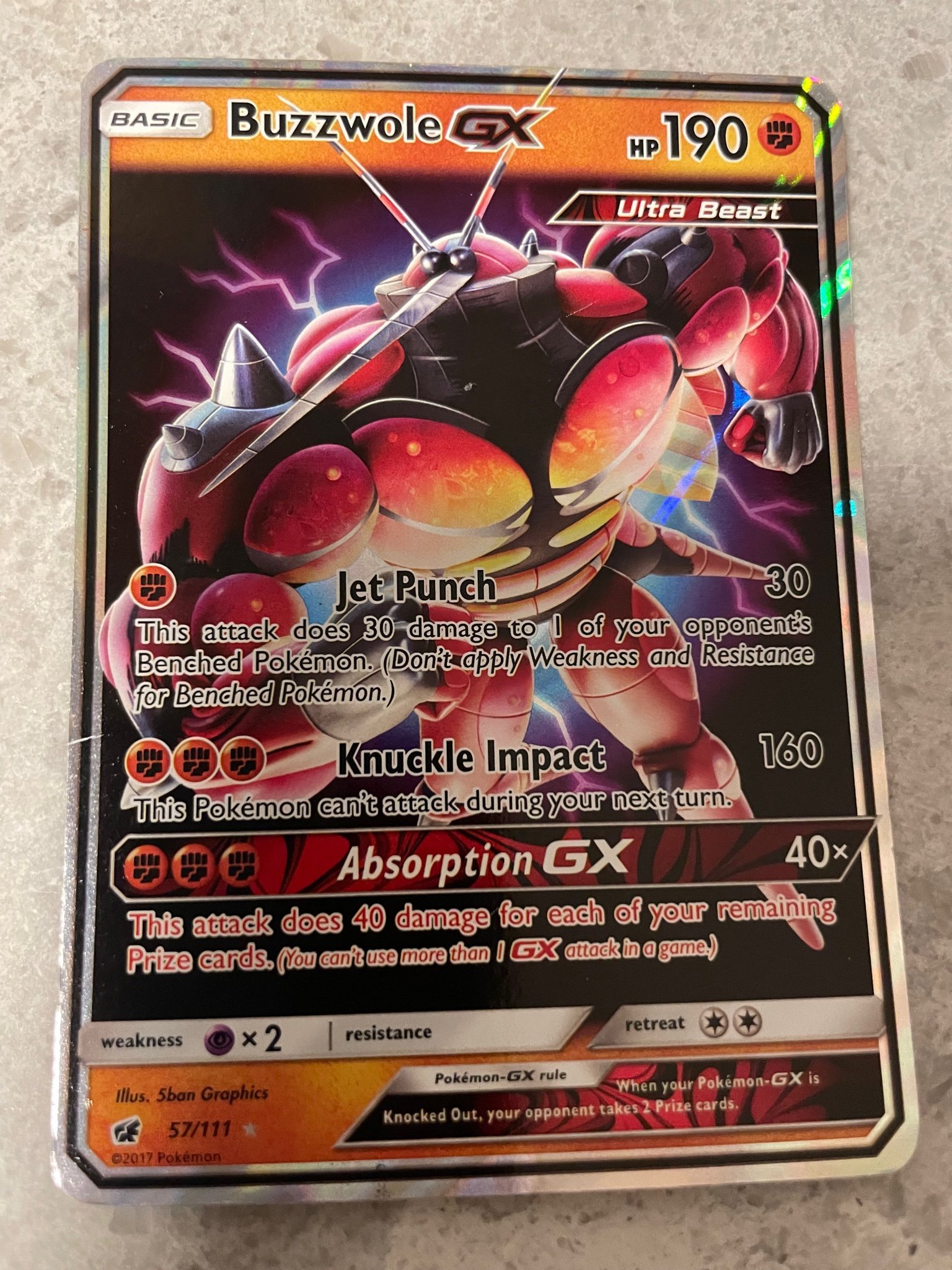 Pokemon KARTANA GX 106/111 CRIMSON INVASION FULL ART -HOLO- ULTRA RARE-MINT  