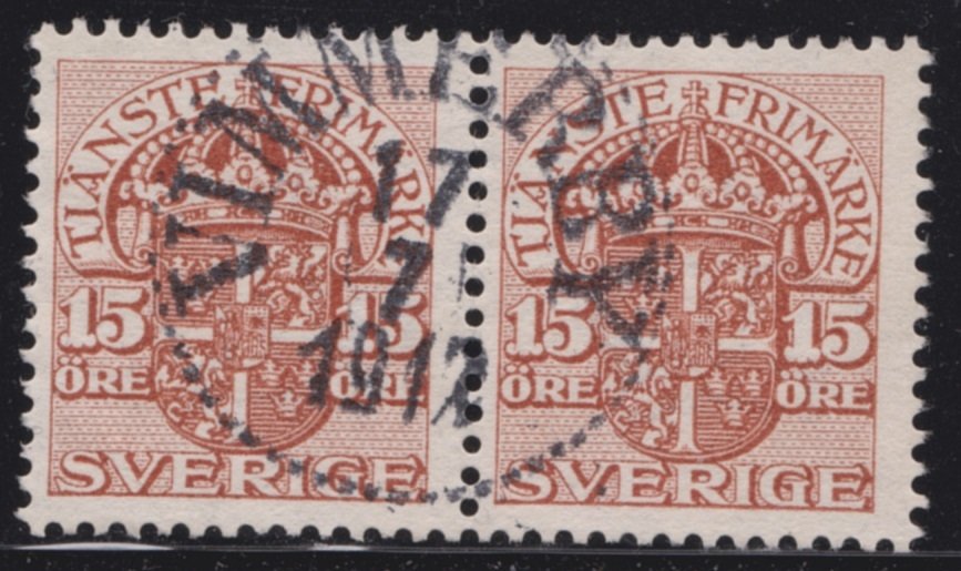 Tj 33 Par Tjänste 15 öre Vimmerby den 17.7.1912