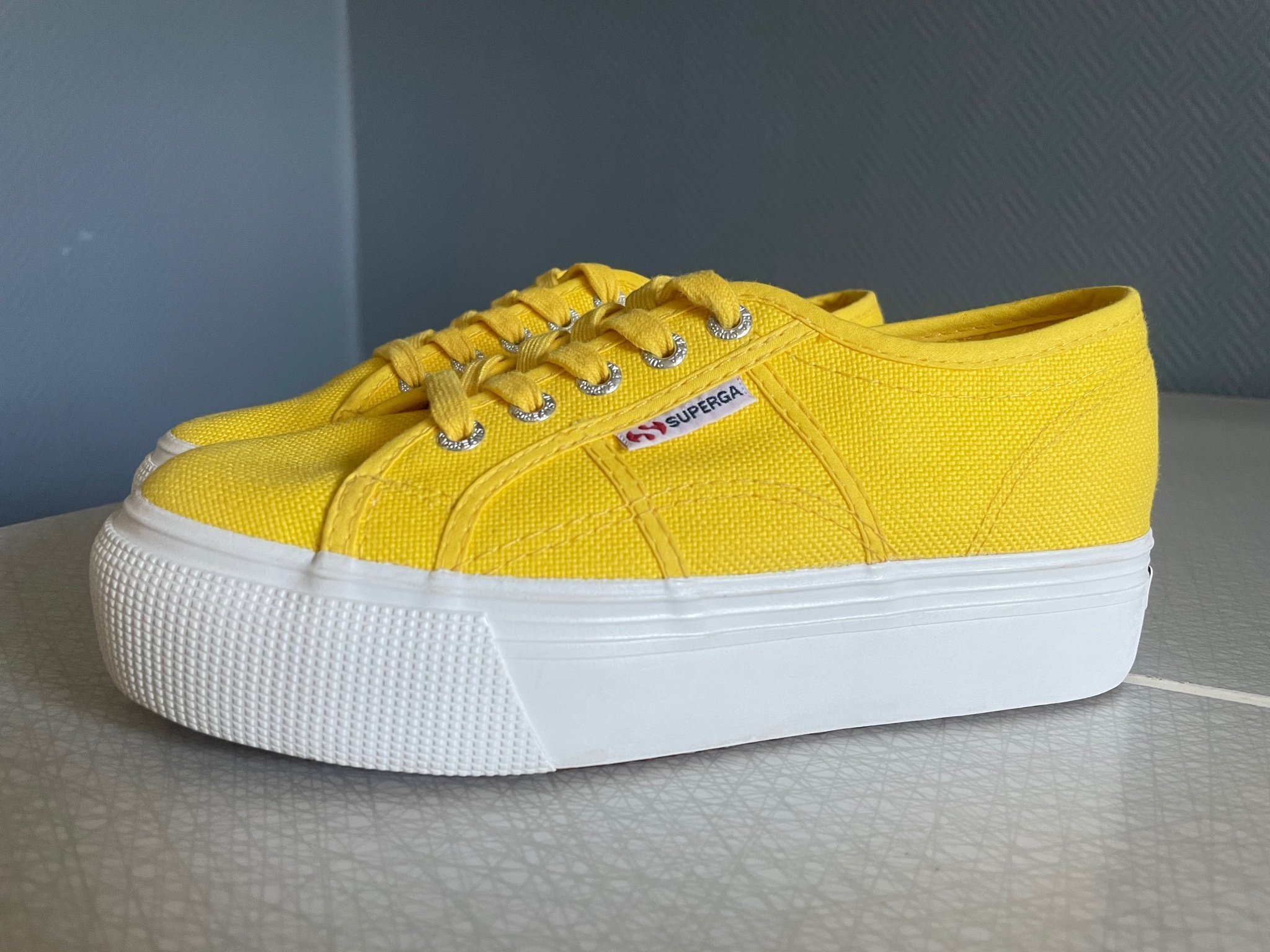superga yellow platform