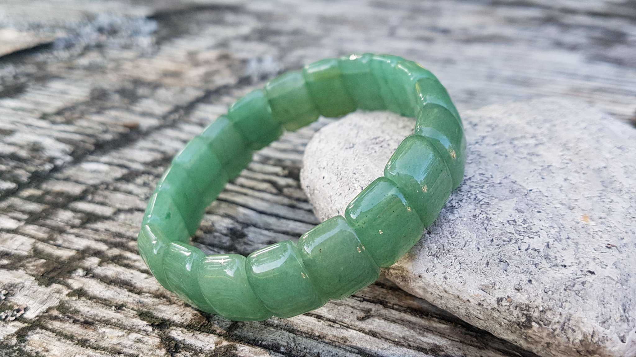 Armband Grön Aventurin chakra meditation kristaller mineral Reiki healing mala