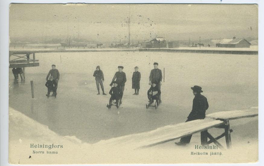 HELSINGFORS NORRA HAMNEN FOLK PÅ ISEN V 9 OAV