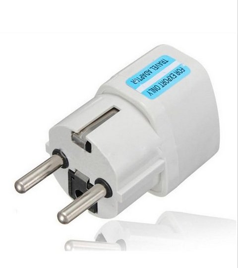Reseadapter US / UK till EU svenskt uttag (smala stift, amerikansk stickpropp)
