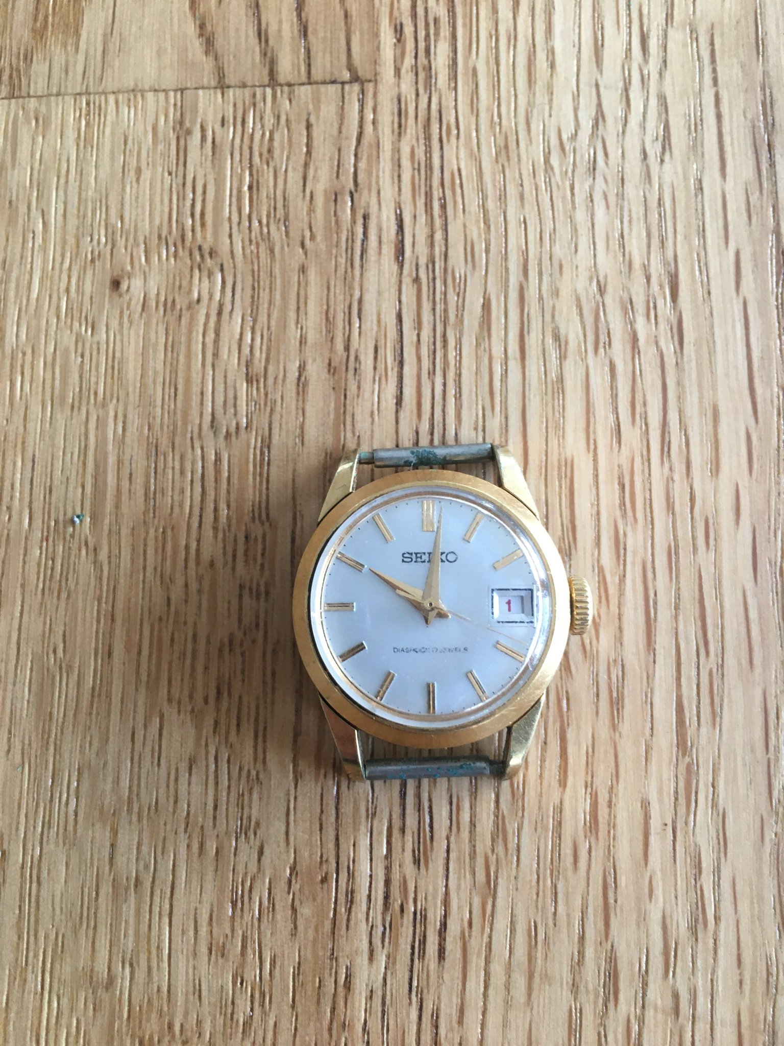 Damklocka Seiko Diashock 17 jewels (421711090) ᐈ Köp på Tradera