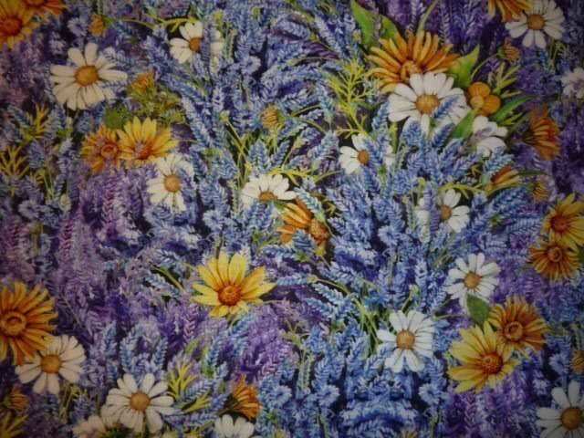 Tyg: lavender till lapptäcke, väska, kudde, quilt, tavla ...