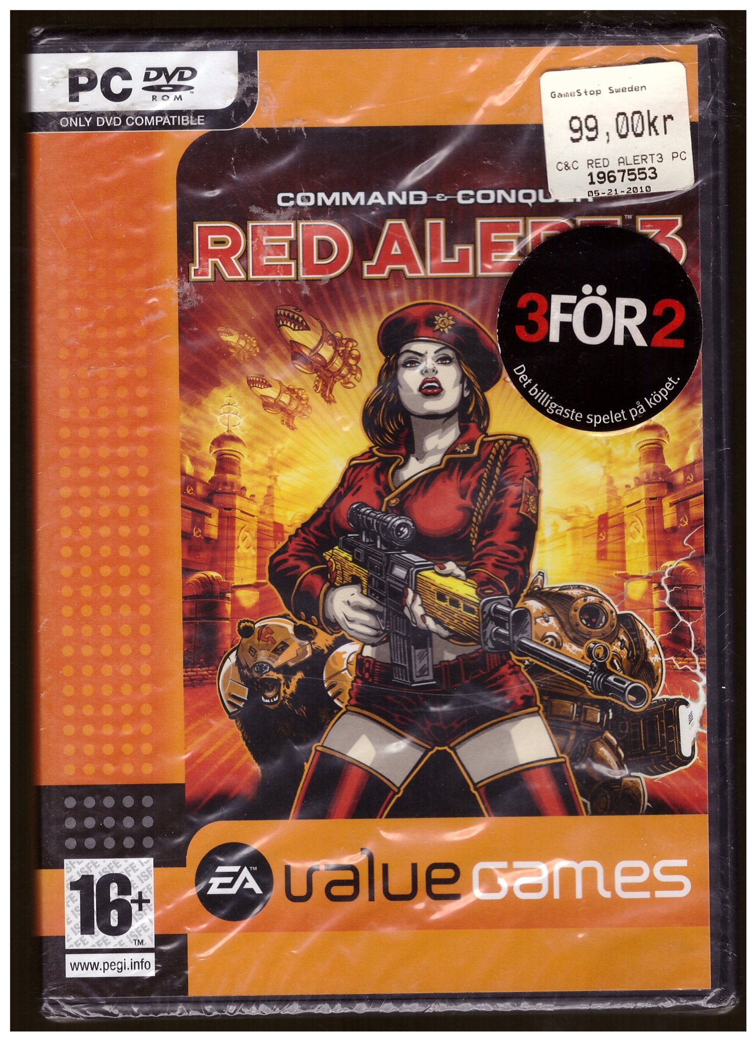 Command & Conquer: RED ALERT 3 (PC, 2008) oöppnat/oanvänt!