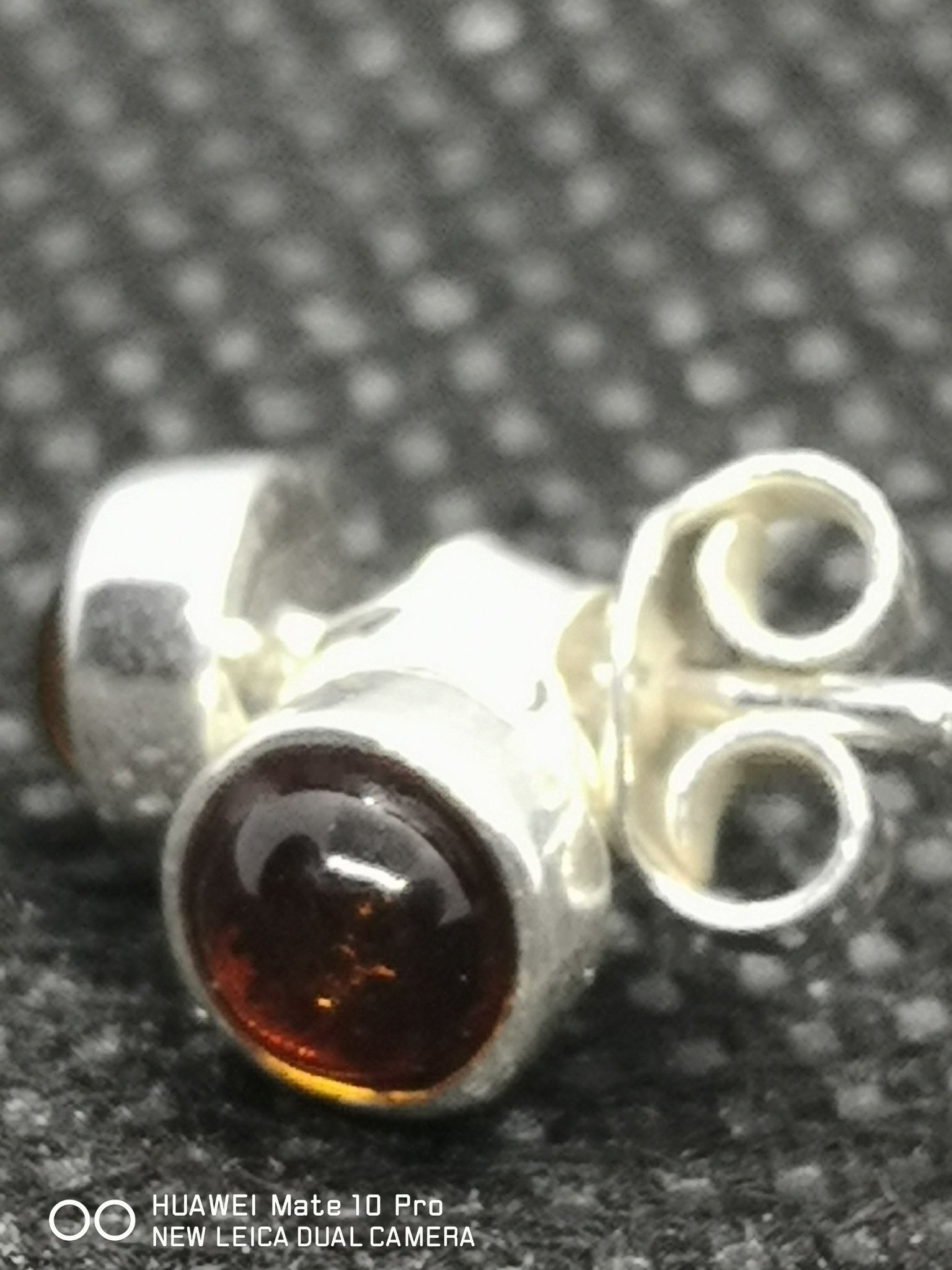 STIFT ÖRHÄNGEN BÄRNSTEN 5mm ~ Silver
