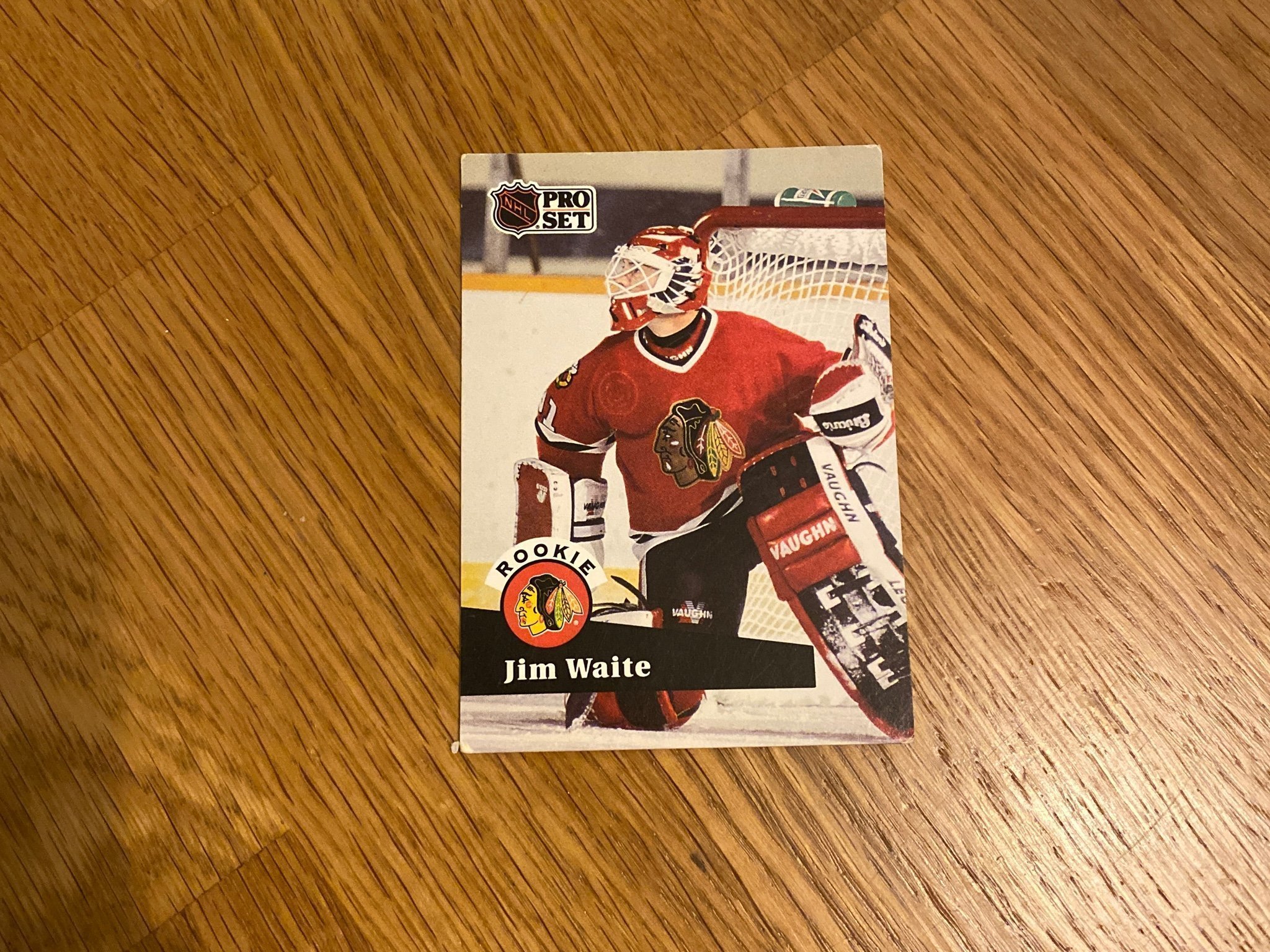 NHL PRO SET, Rookie. 1991. Jim Waite, Chicago Blackhawks. Fint skick!