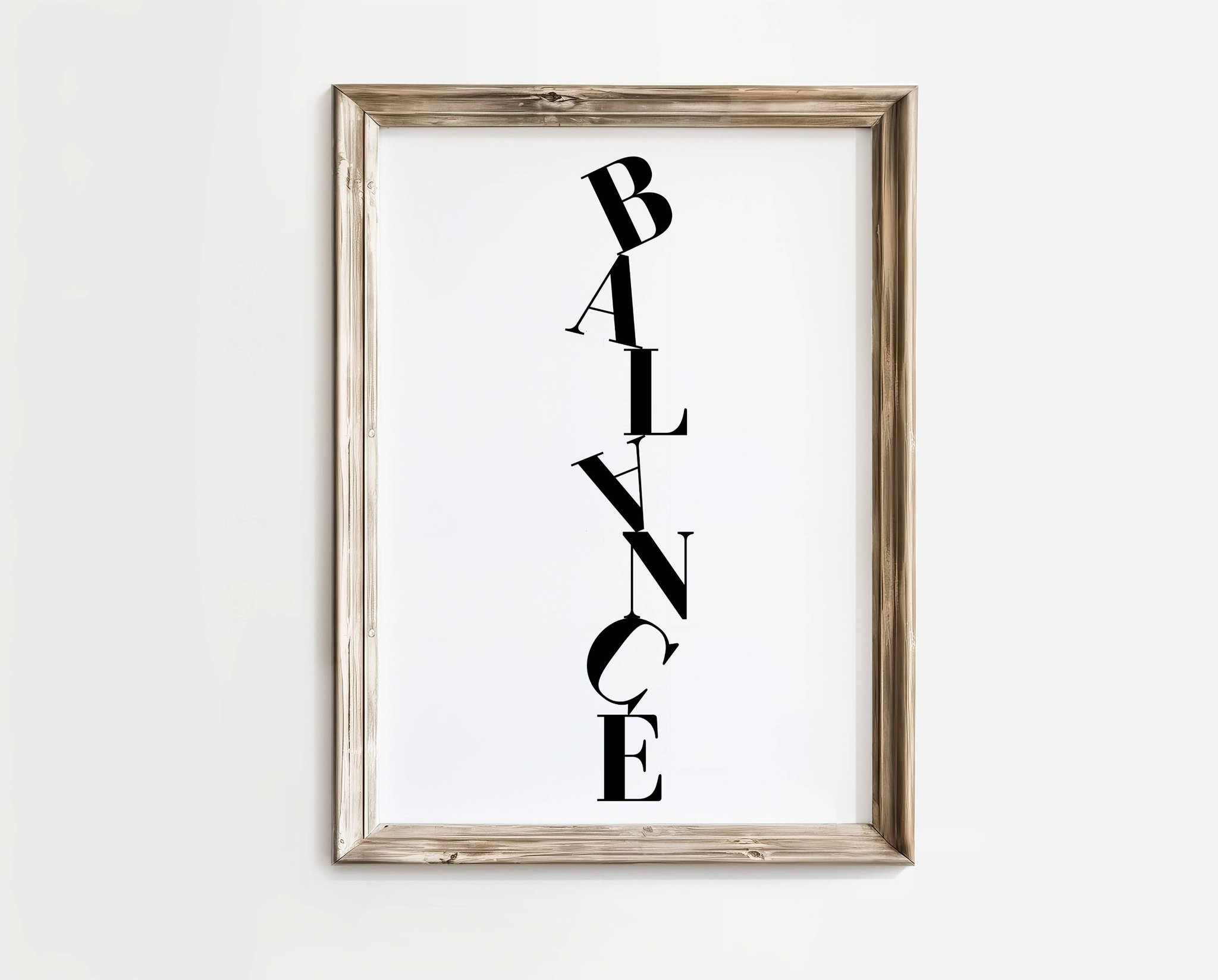 Balance – Typografisk poster | A4 | Rolig present | SkattkammarenSE