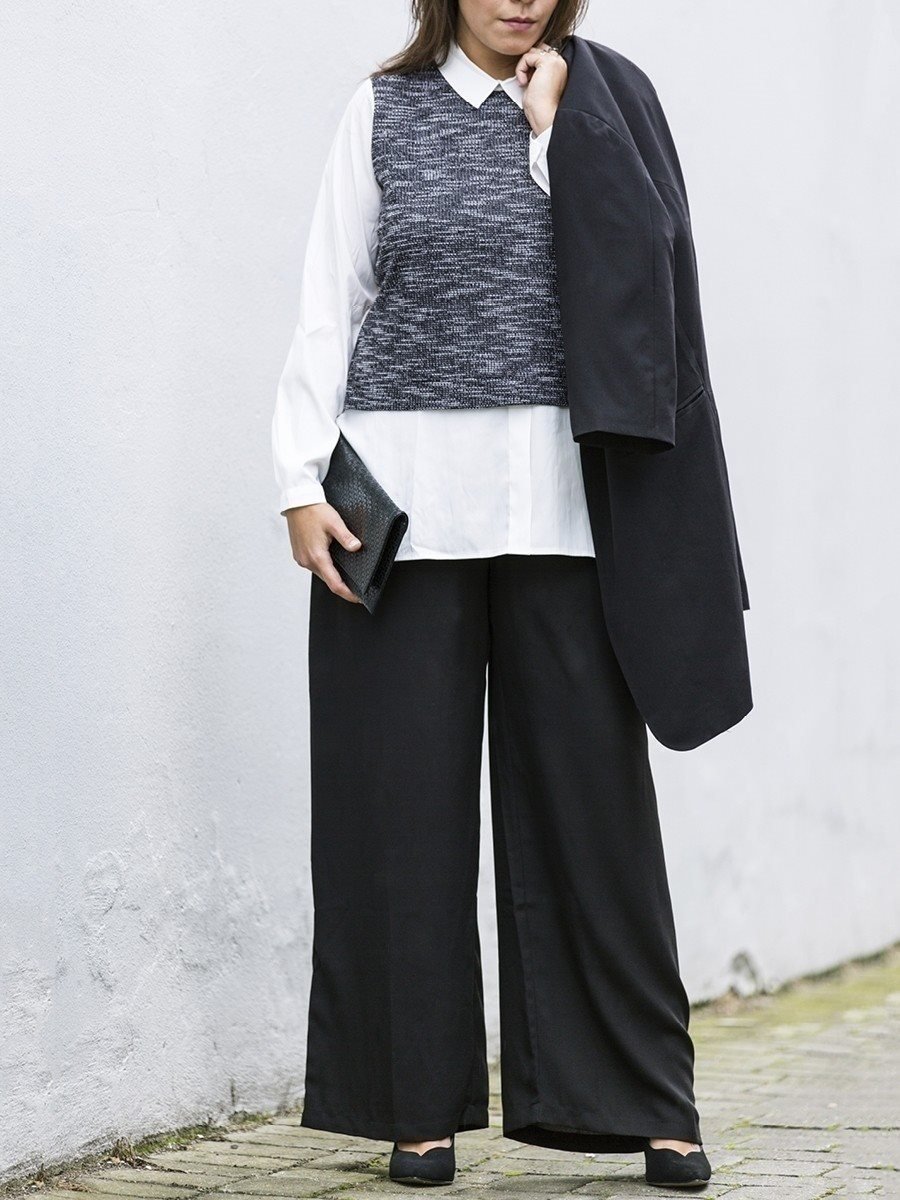 Nya! Tunna Byxor JUNAROSE PENELPOE LONG LOOSE PANTS Vida ben Storlek 52
