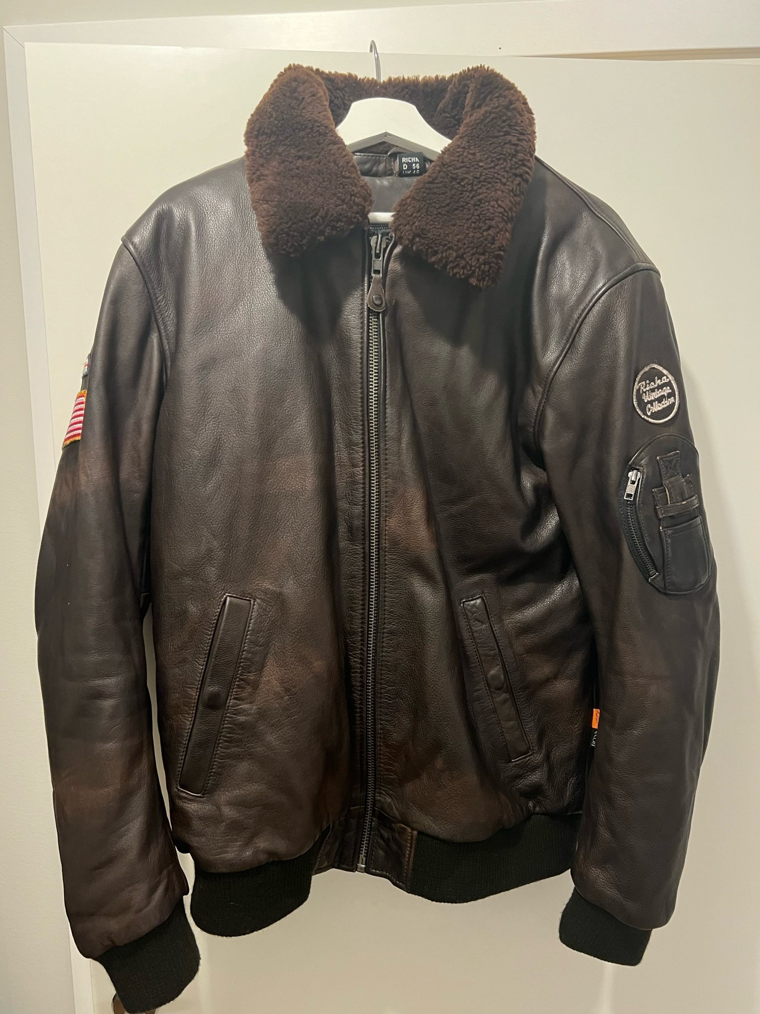 Richa Spitfire Mc Leather Jacka XL 56 K p p Tradera 624307469
