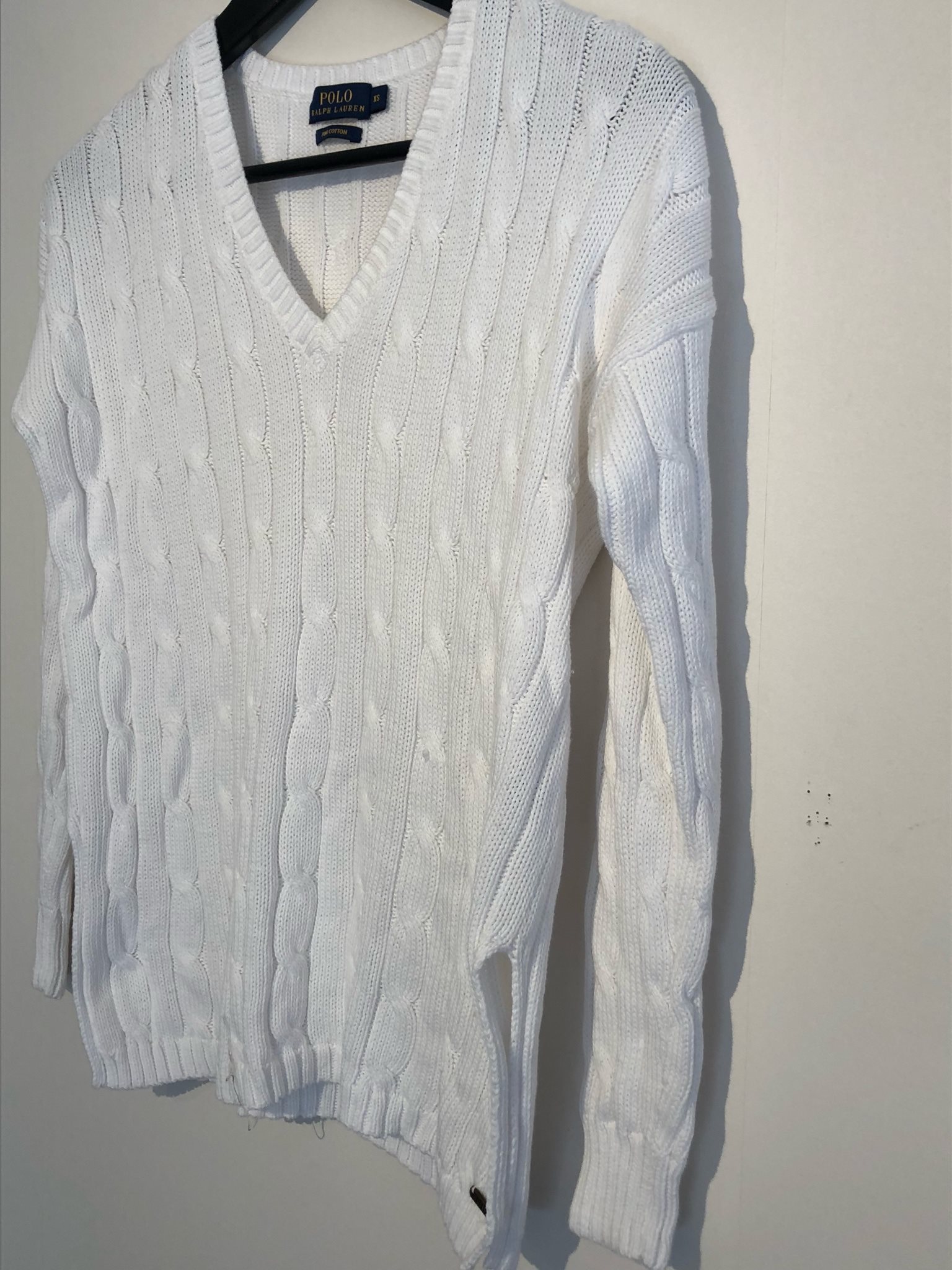 vit stickad ralph lauren vit stickad ralph lauren