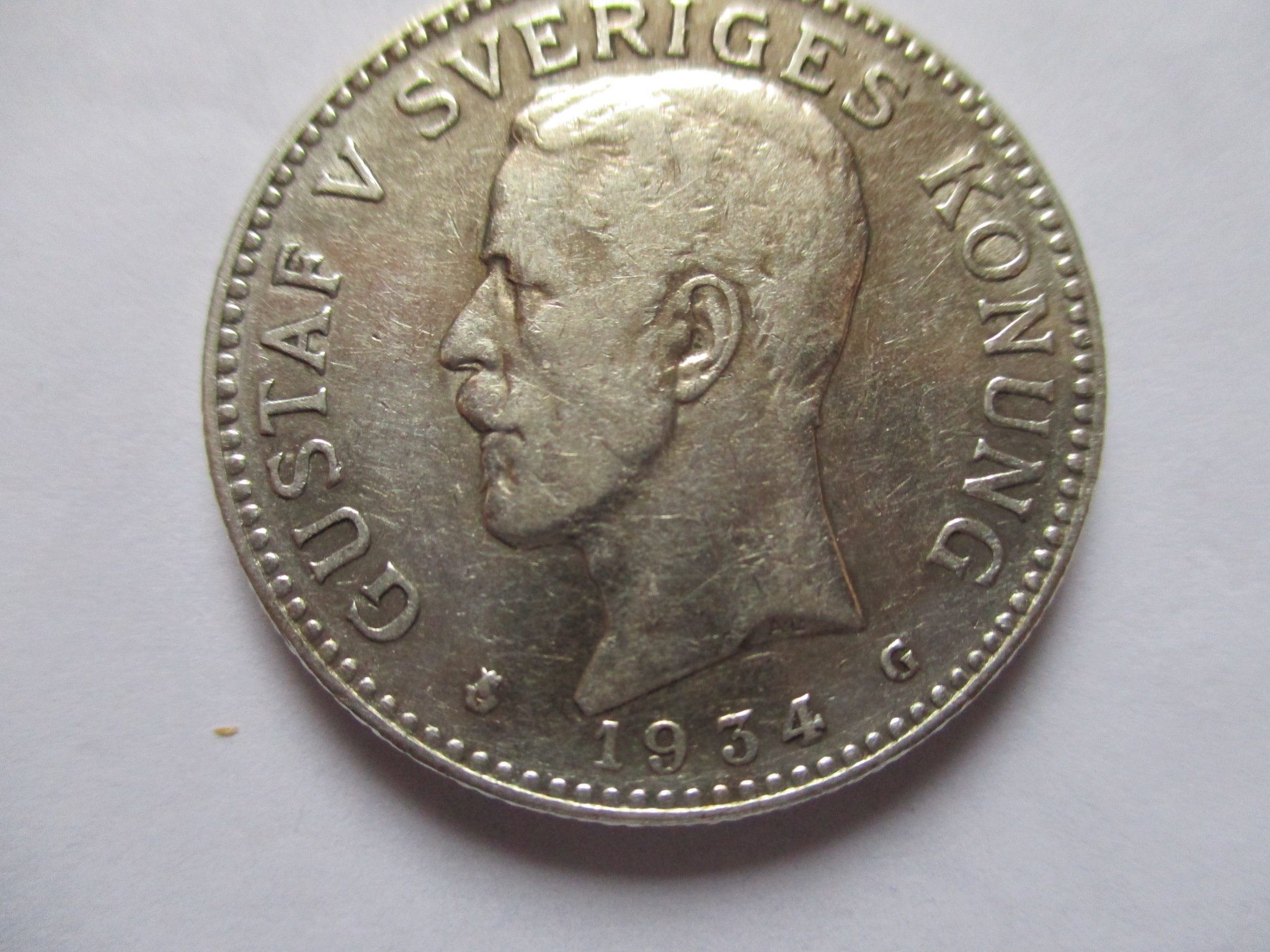 2 Krona 1934 Med 80 Silver 12 Gram 345249743 K p P Tradera