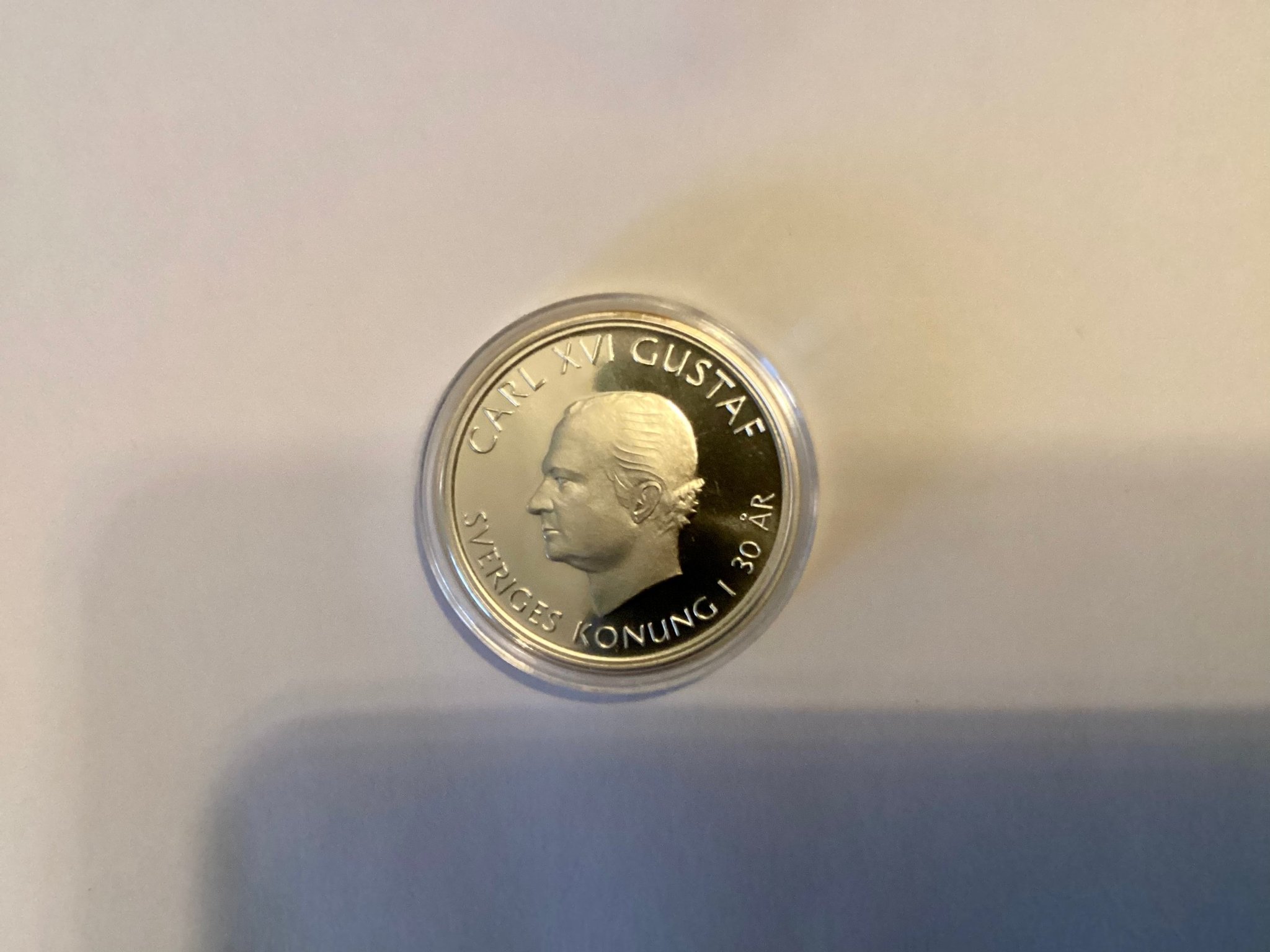 Jubileumsmynt Minnesmynt 200kr 2003 Sveriges Konung I 30 r 