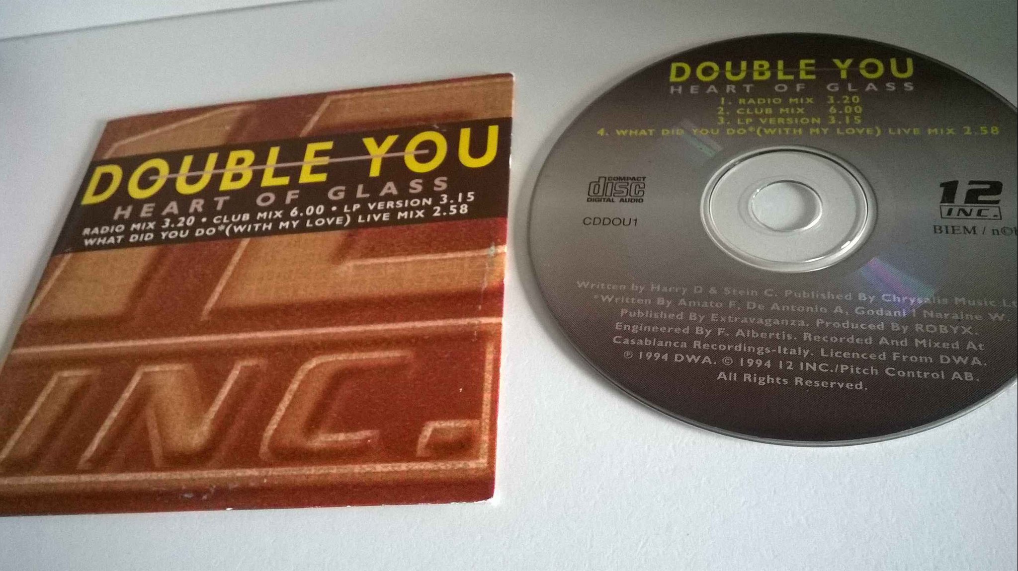 Double you - Heart of Glass, single CD