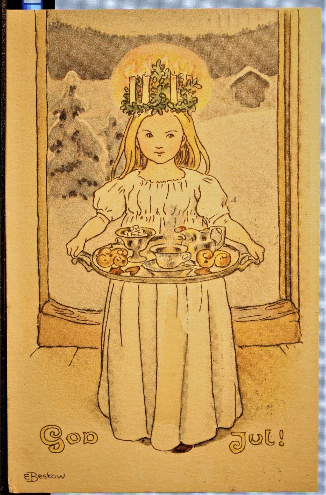 Julkort. Elsa Beskow. Lucia. Köp på Tradera (567420634)