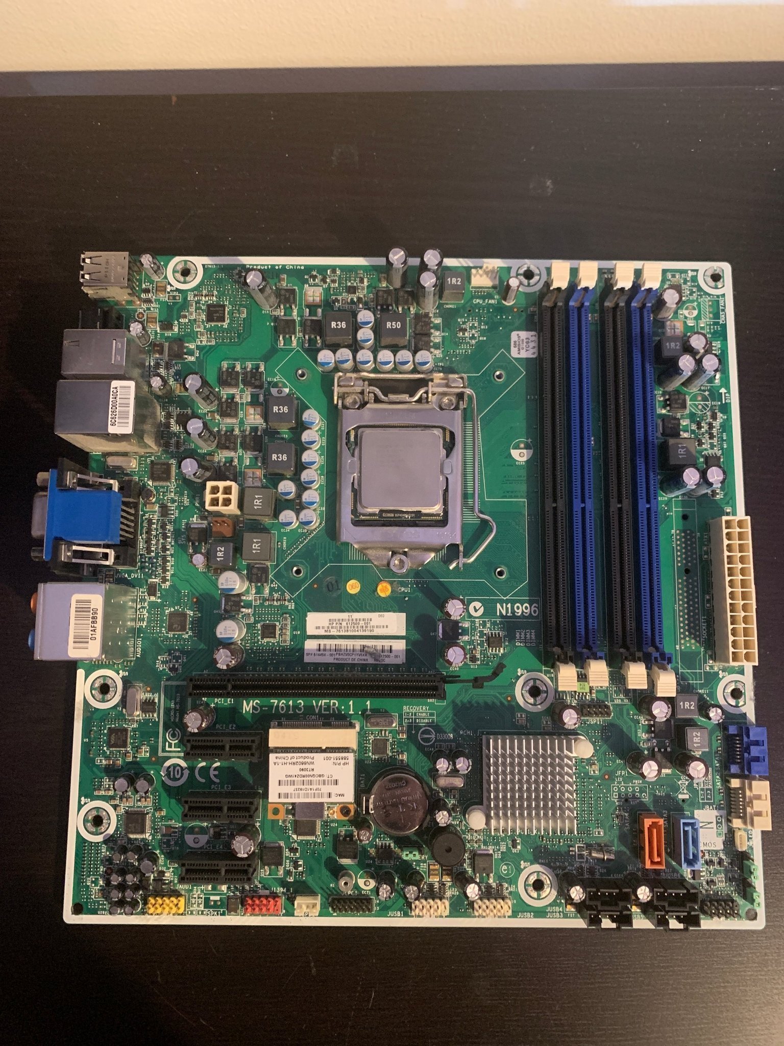 HP Moderkort MS-7613 VER:1.1 Med CPU Intel I5-7.. (418765476) ᐈ Köp på ...