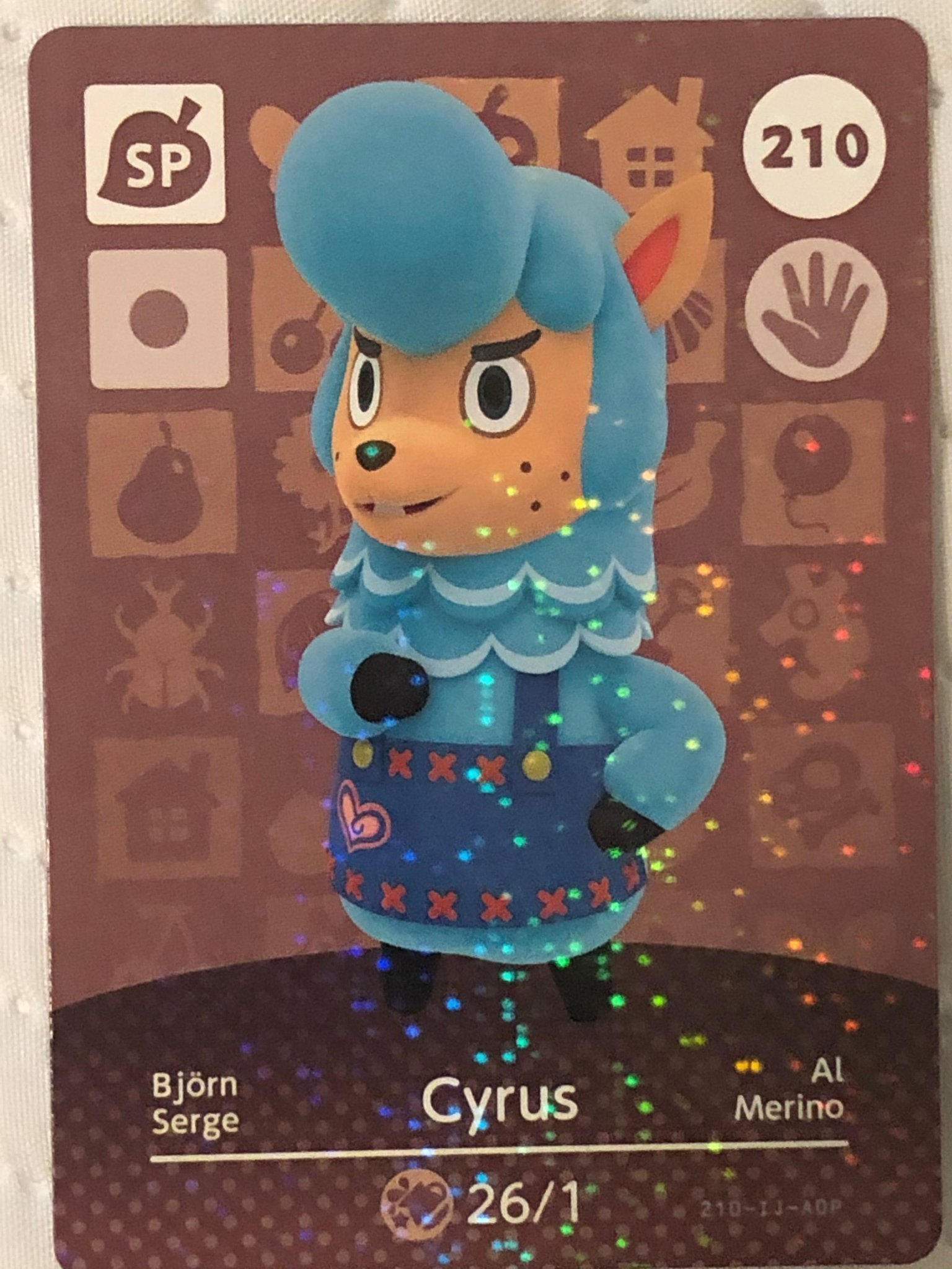Animal crossing amiibo card 210 Cyrus