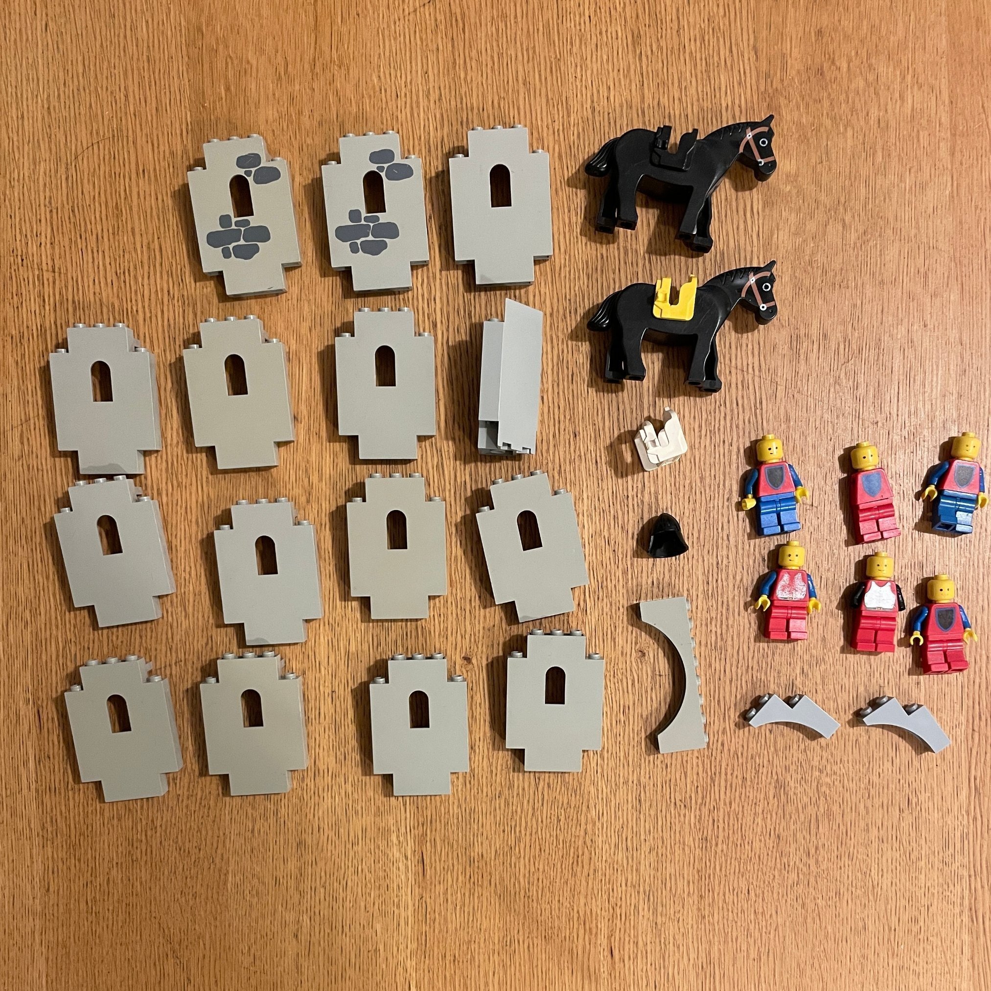 LEGO Castle lot paket riddare hästar borgdelar vintage