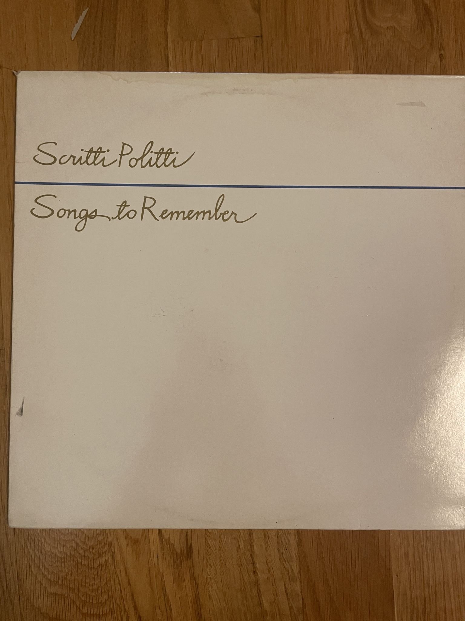 英LP Scritti Politti Songs to Remember UK Scritti Politti – Songs To Remember – Vinyl (LP, Album), 1982