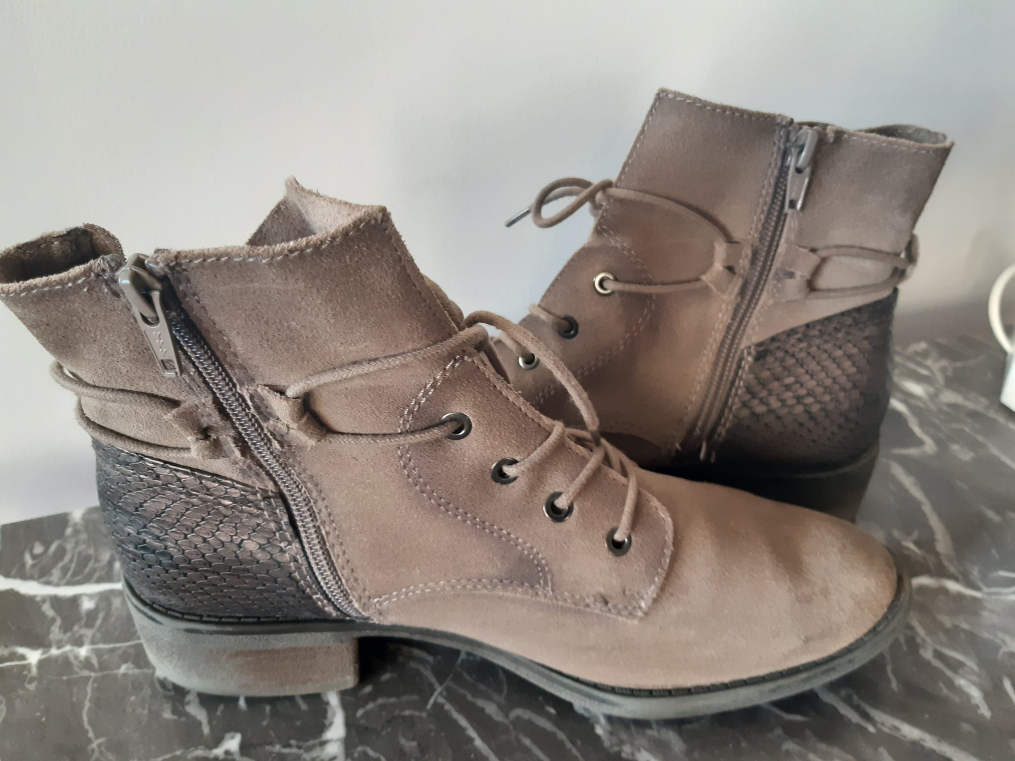 Jana skor Boots Stövletter brunt äkta skinn moc.. (406987872 Jana Skor | klingel.se