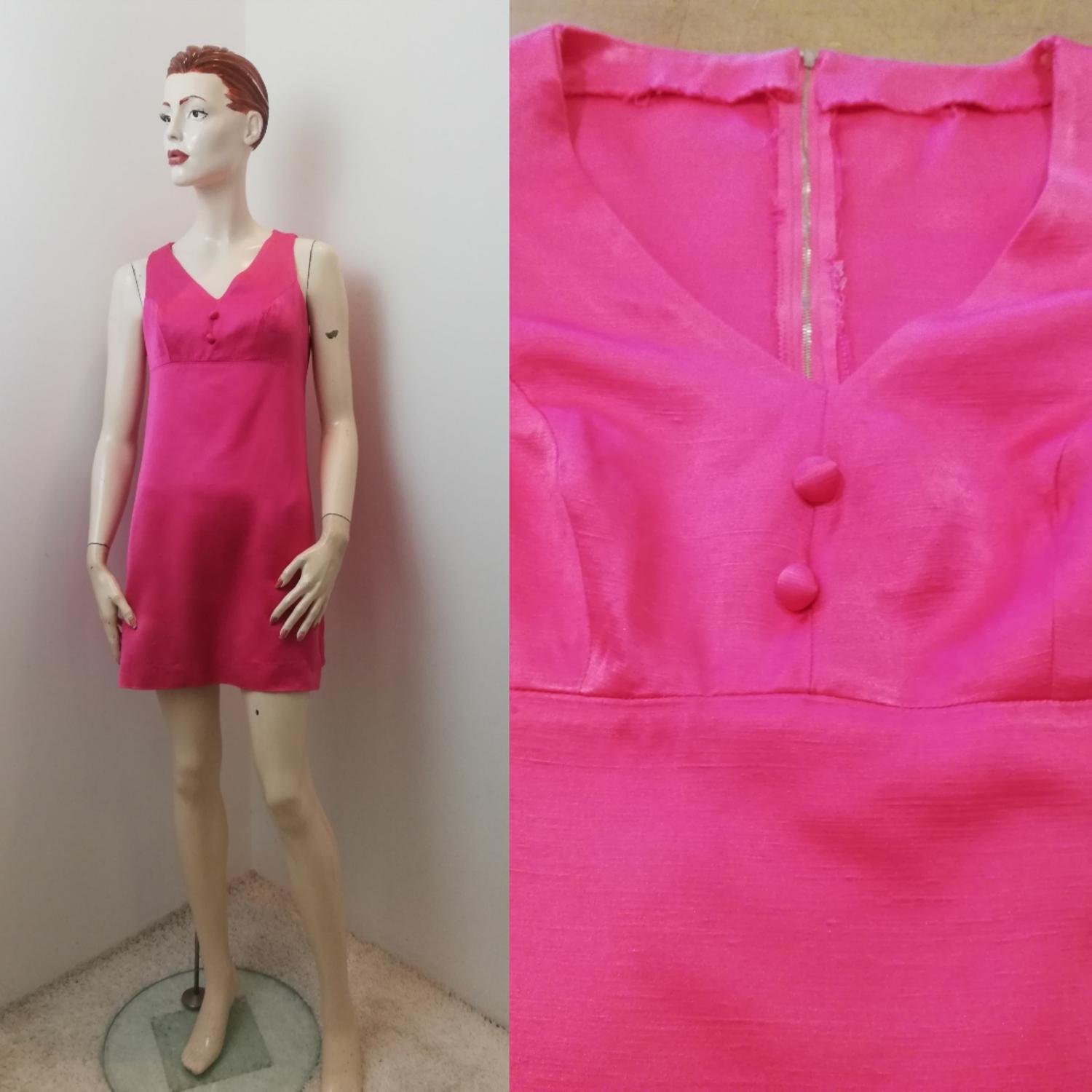 Vintage Retro cerise partyklänning.. (422243588) ᐈ Vintage retro 60 tals party klänning syntet lila grön turkos