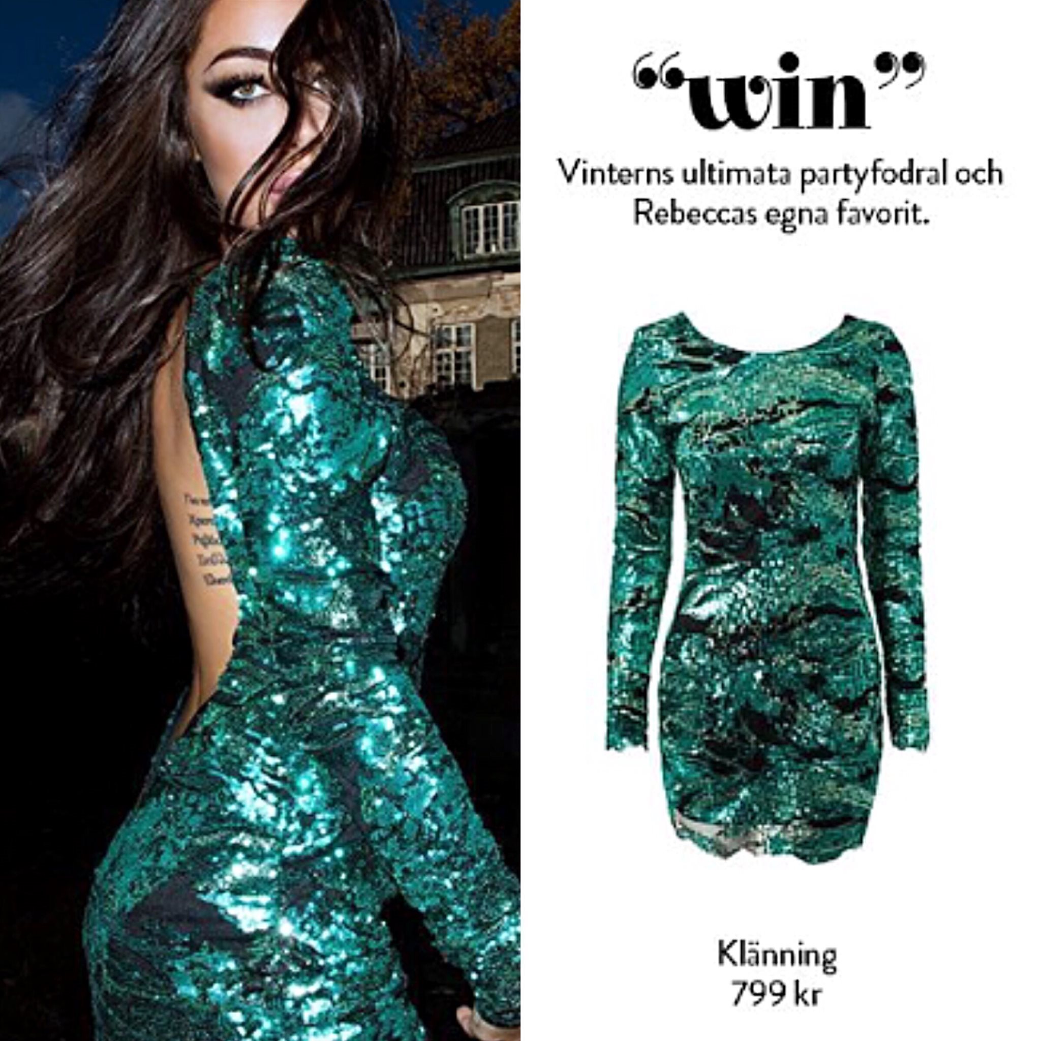rebecca stella glitter klänning