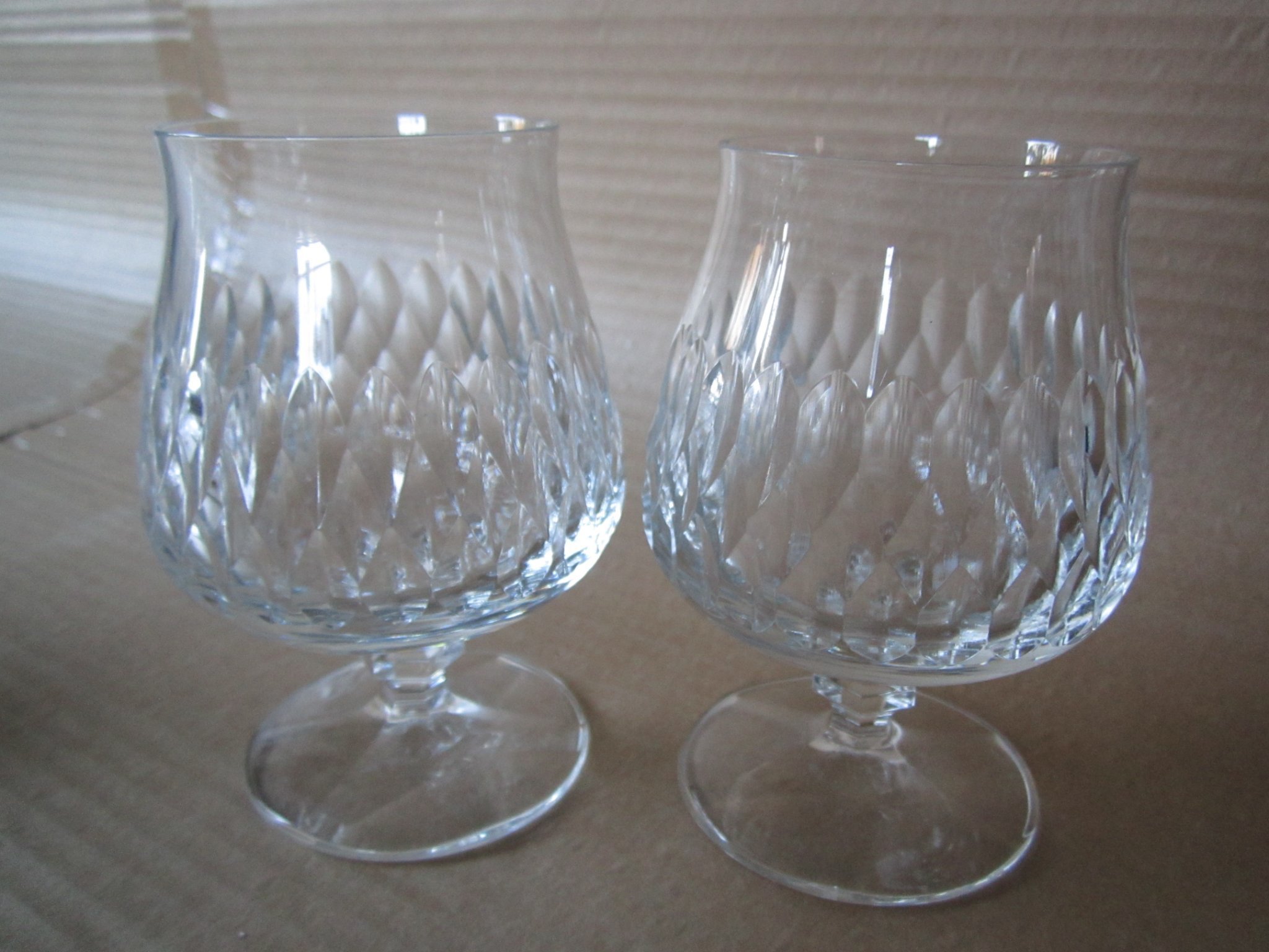 3st Konjacsglas Böhmisk kristall med slipning armagnacglas