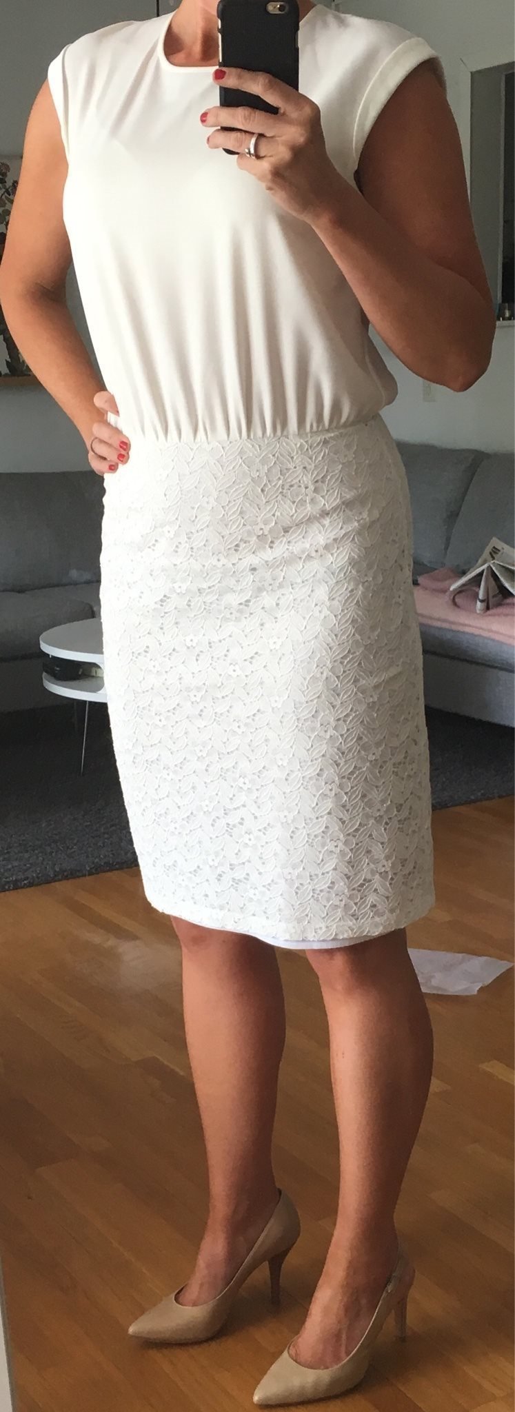 Valerie vit klänning med spets ( 38 bröllop bru.. (425281231 Valerie vit klänning med spets ( 38 bröllop bru.. (425281231