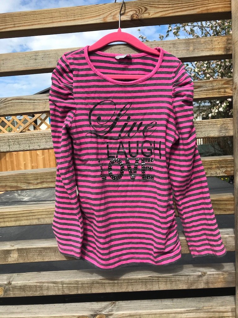 Långtärmad t-shirt med tryck st 134/146