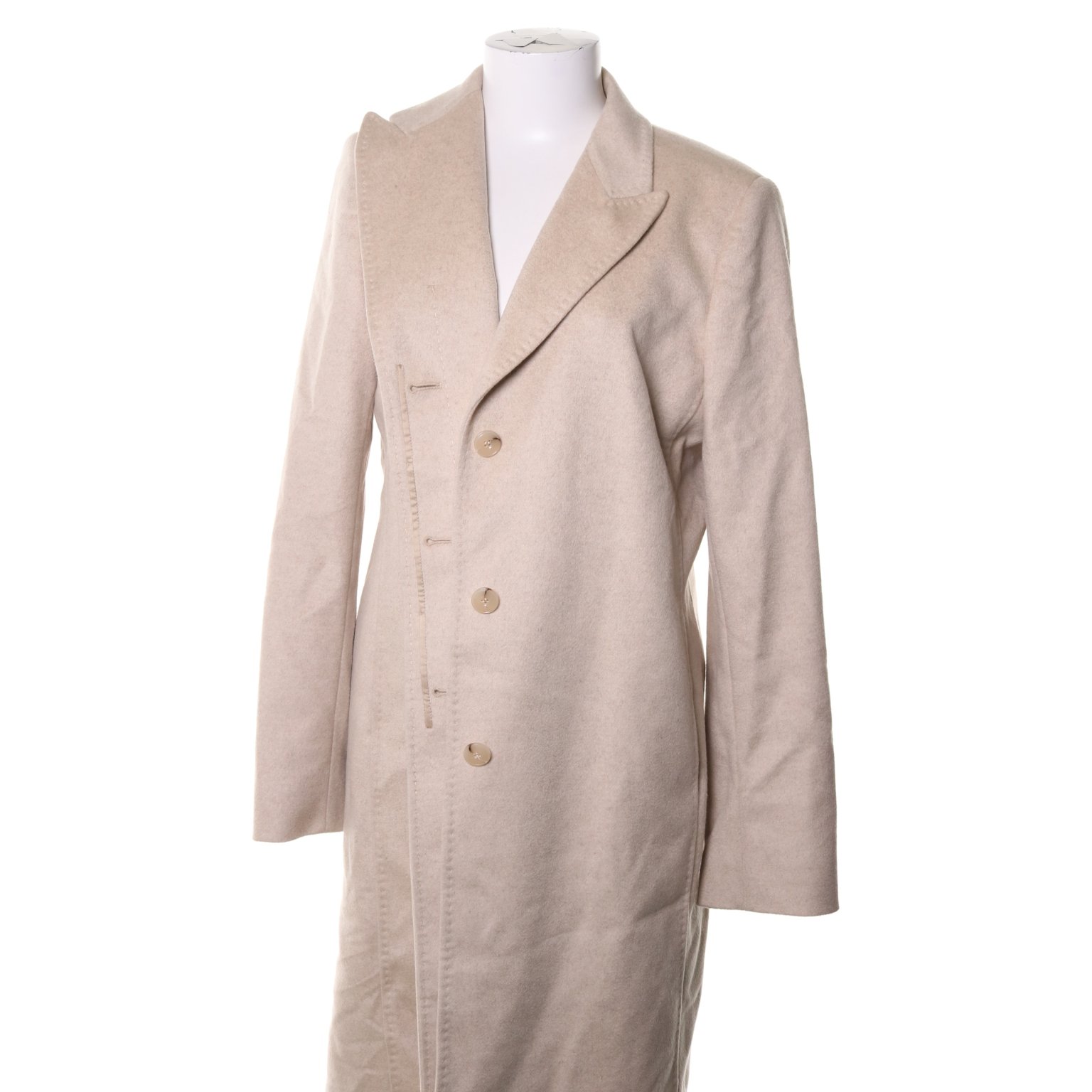 MaxMara, Kappa, Strl: 44, Beige, Kashmir (354813931) ᐈ Kavaj VitJacquard DAM | H&M SE